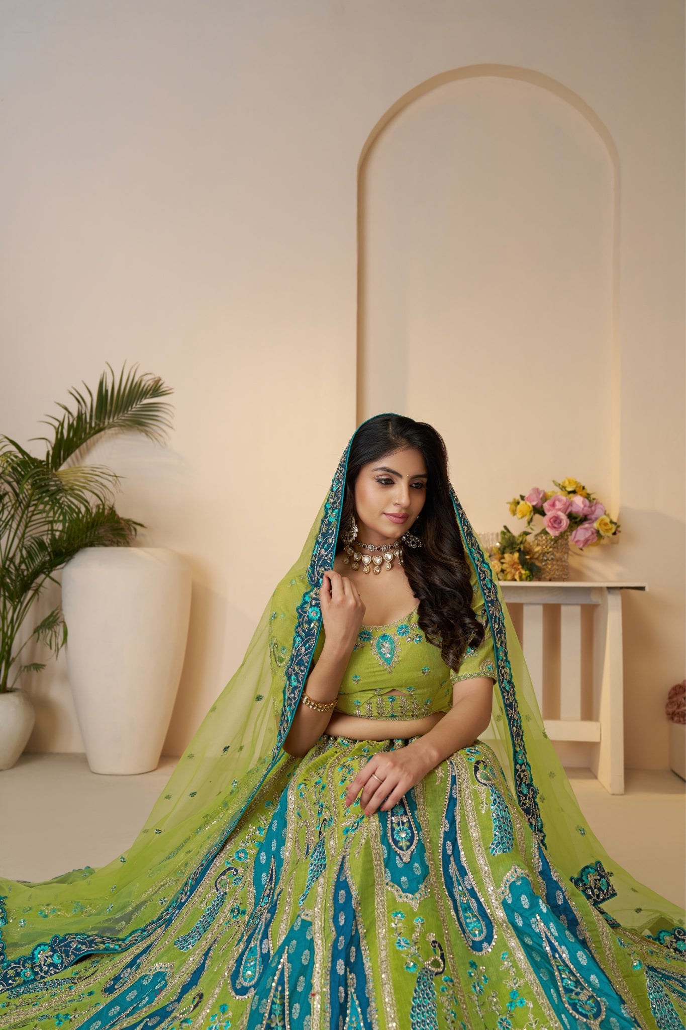 Perfect Wedding Designer Banarasi Silk Lehenga Choli Set