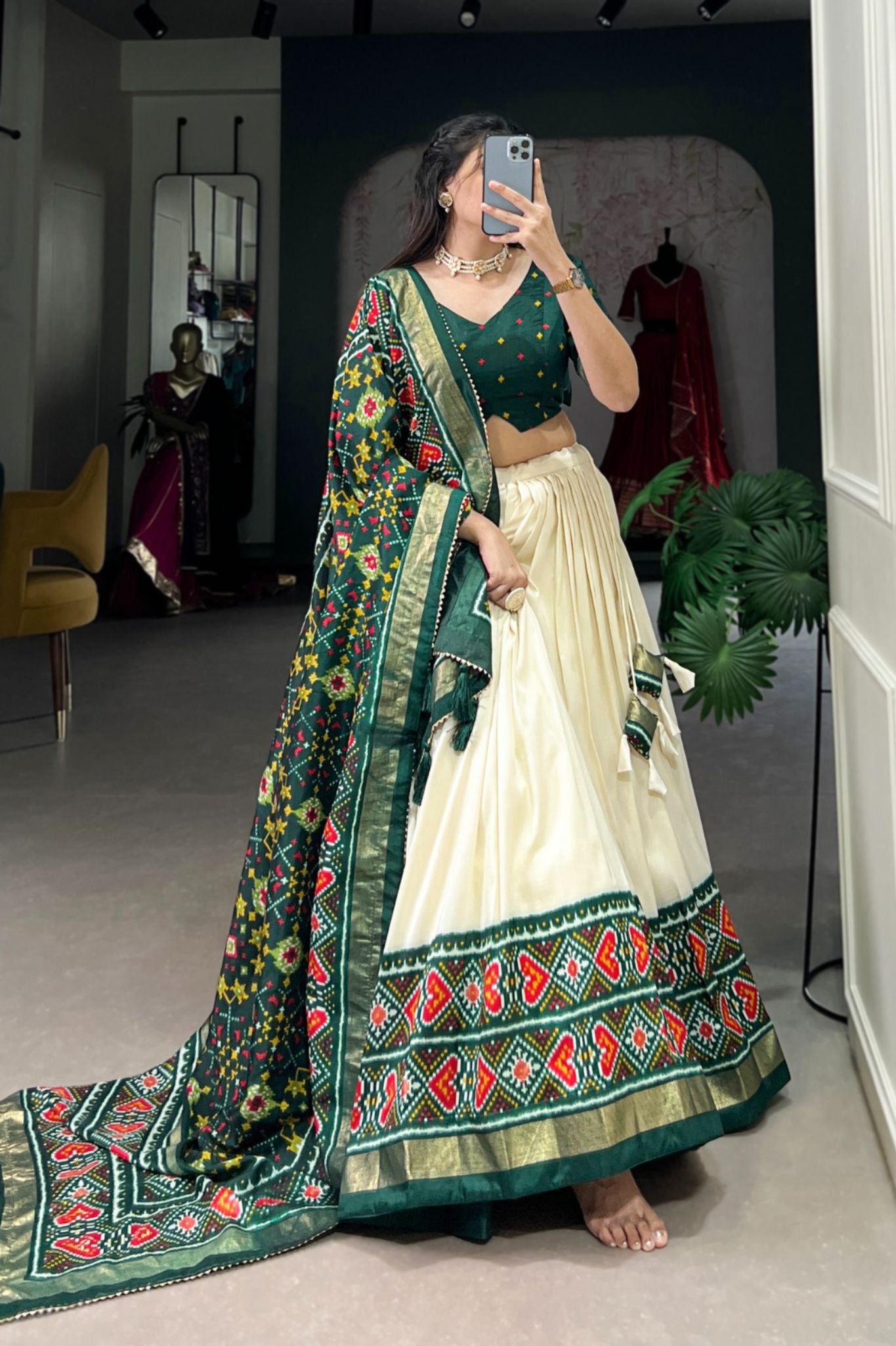 Wedding Grace Patola Printed New Lehenga Choli Set