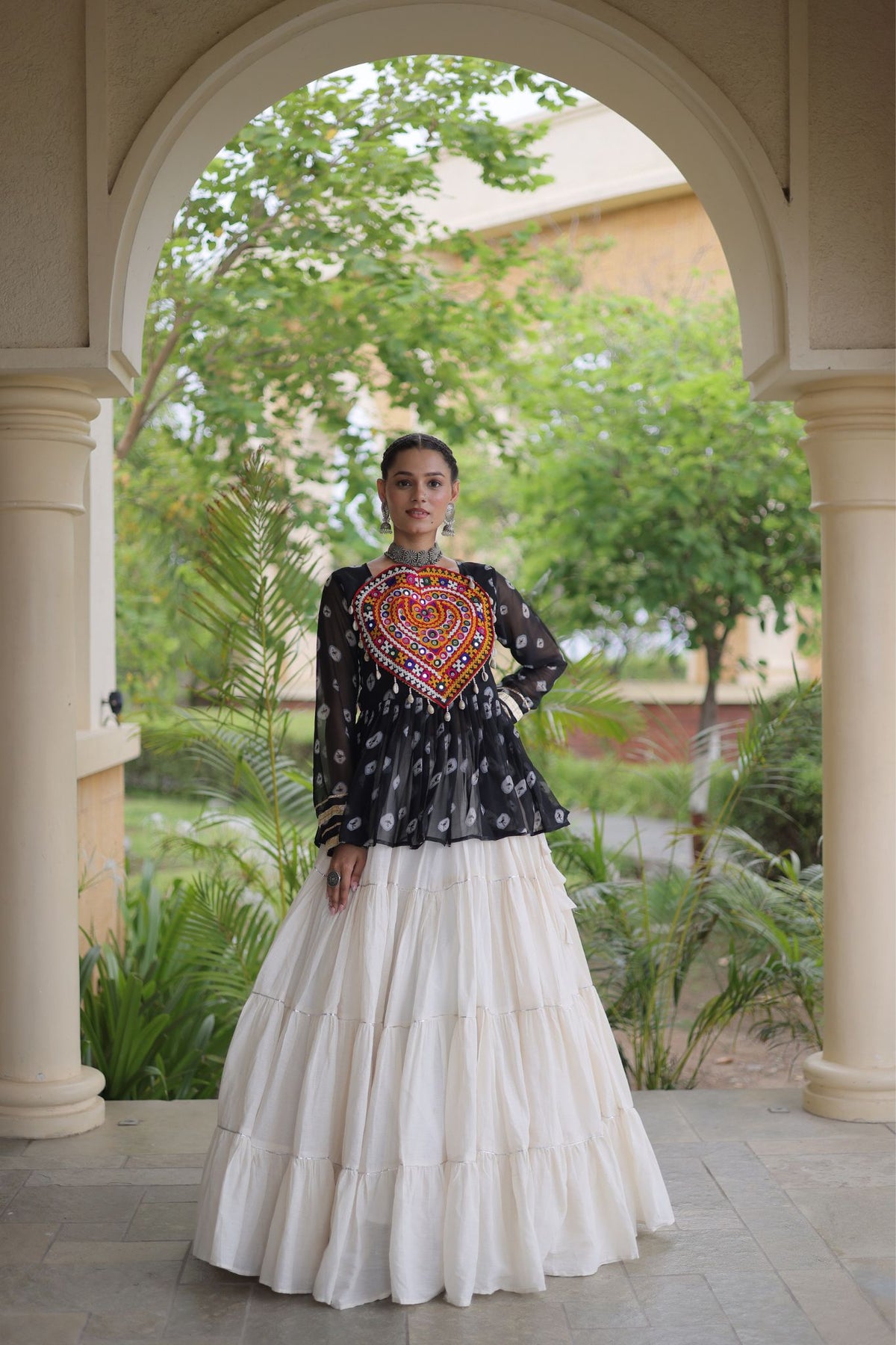 Rasrang Designer Bandhani Printed Navratri Lehenga Choli For Women