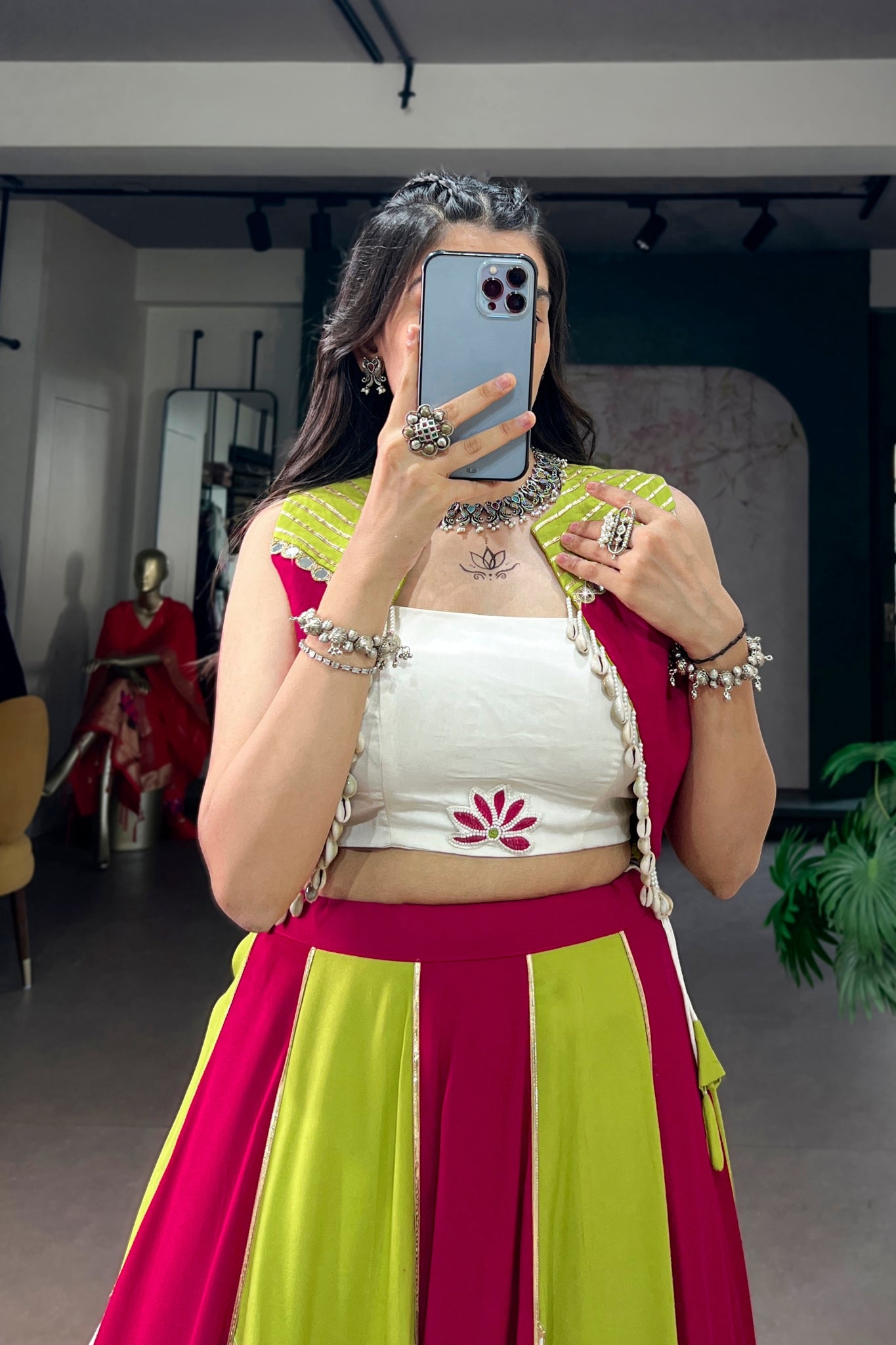 Raasrang Pure Rayon Designer Navratri Lehenga Choli For Women