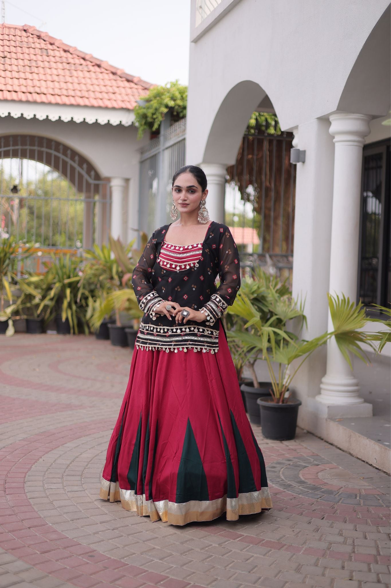 Raasrang Special Navratri Designer Lehenga Choli With Bandhani Printed Jacket For Women