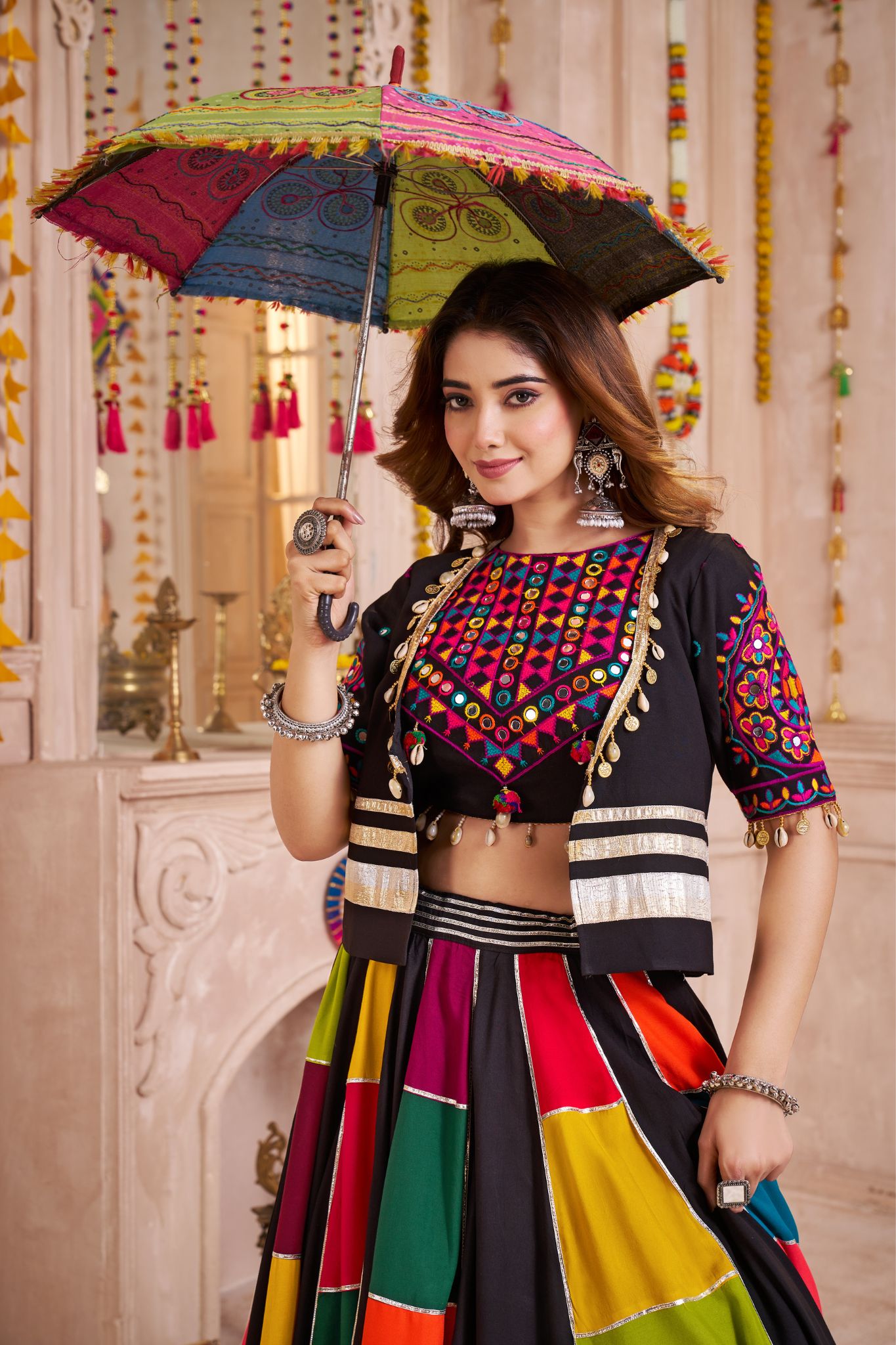 Black Stylish Designer Navaratri Lehenga Choli