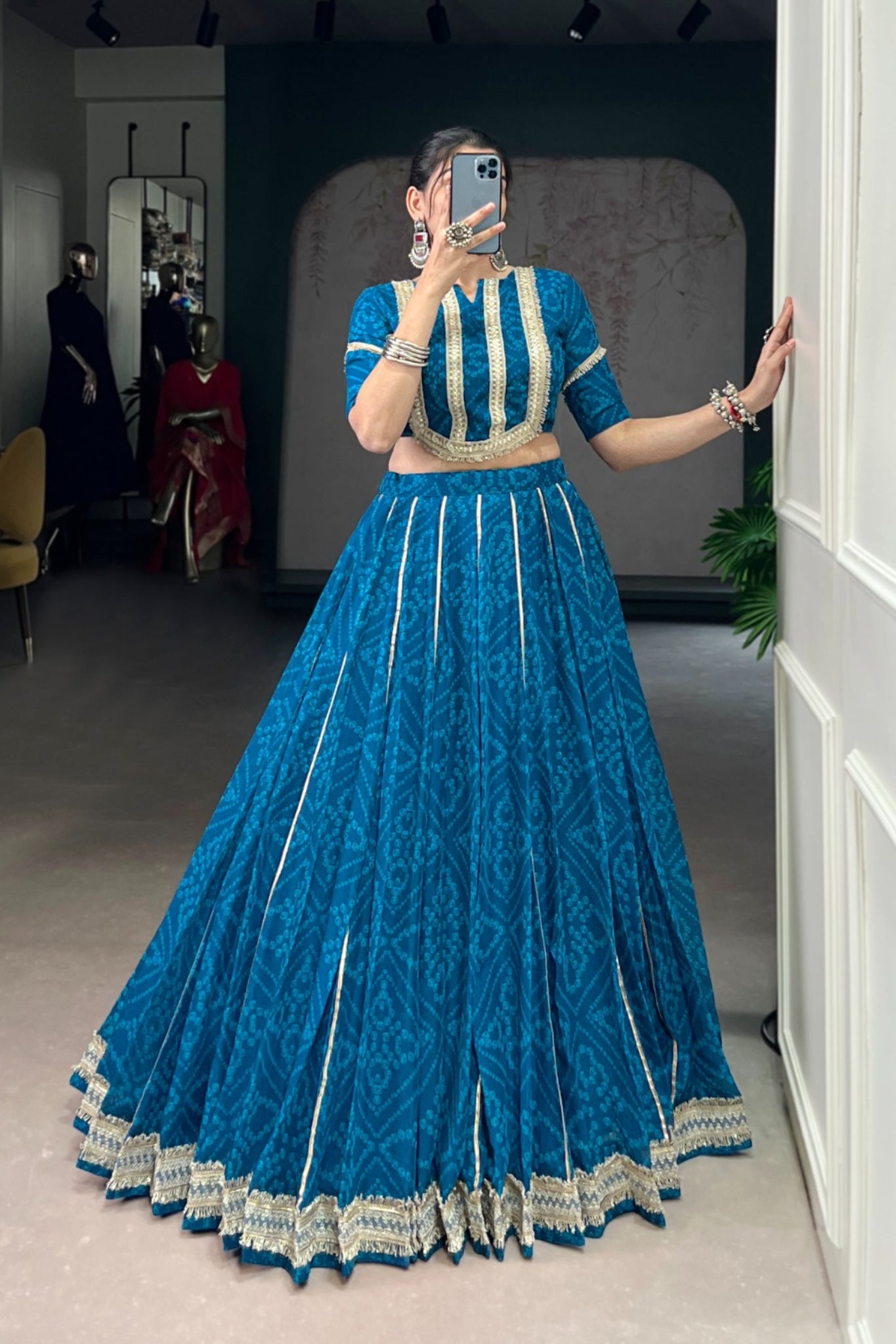 Navratri Special Trending Bandhej Lehenga Choli
