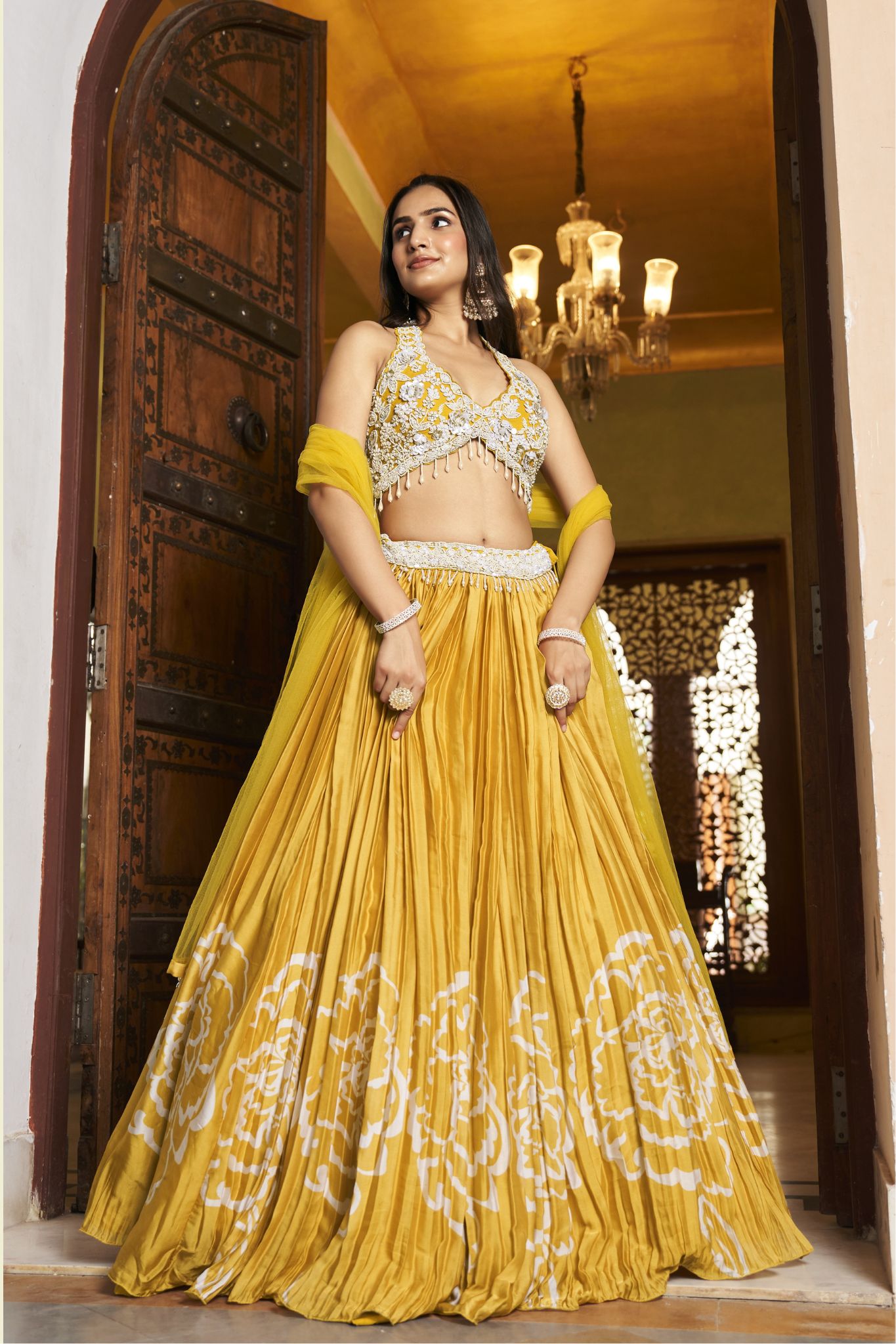 Yellow Silk Beautiful Designer Lehenga Choli