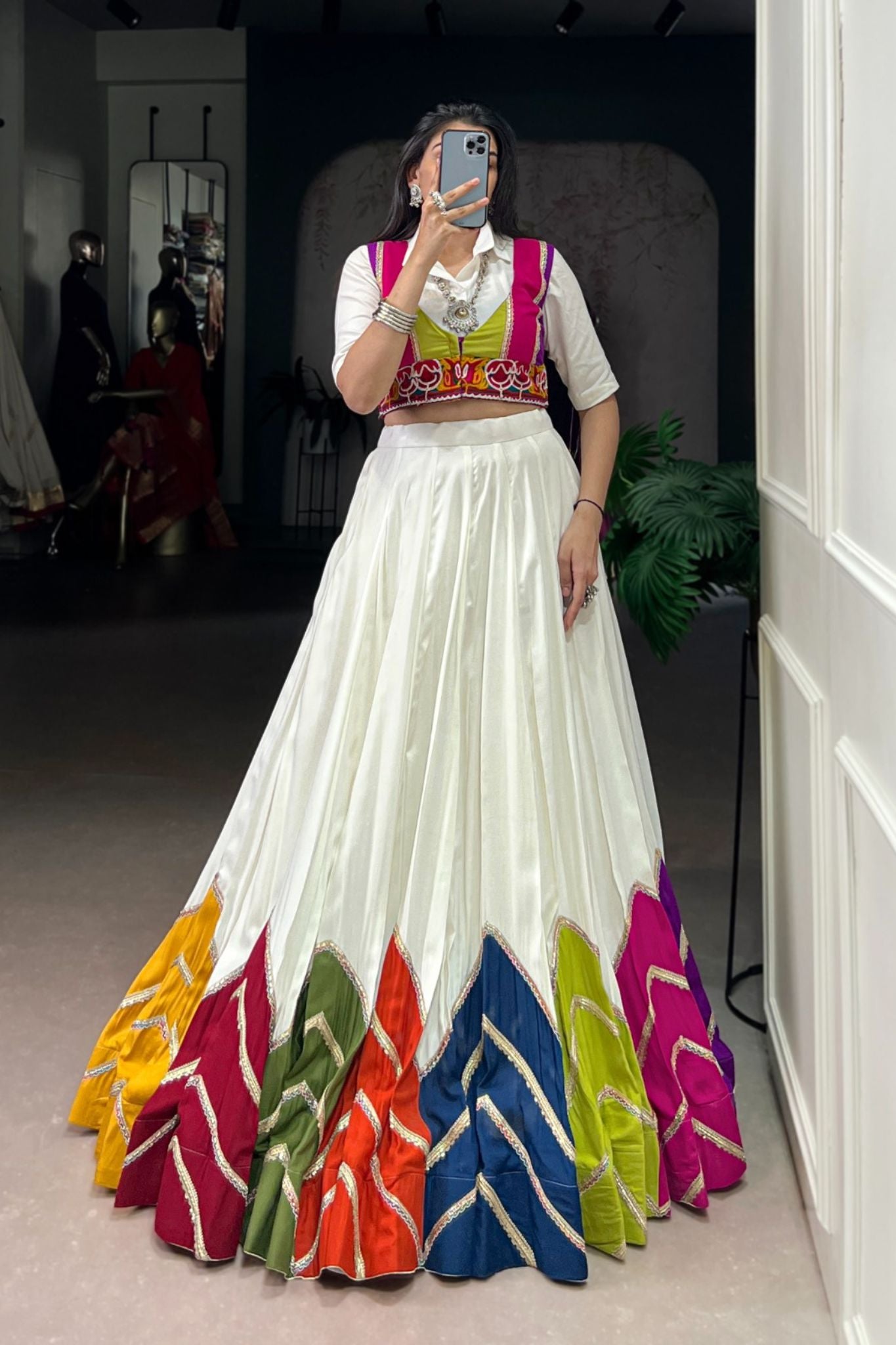Multi Color Classic Designer Navratri Lehenga Choli