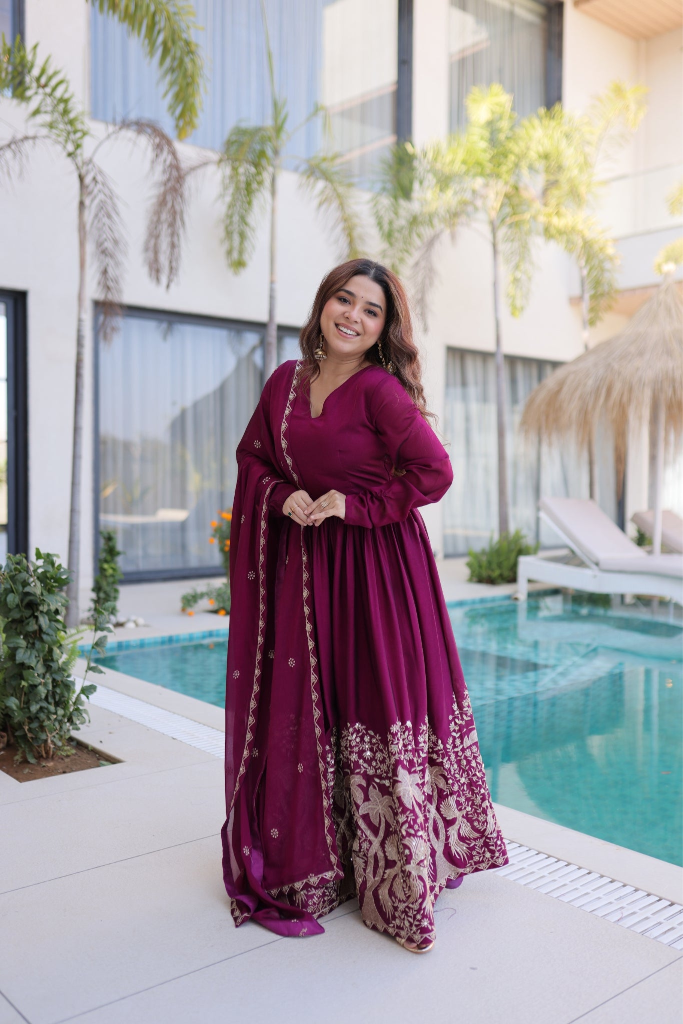 Rangoli Crush Sequins Multi Embroidery Anarkali Suit With Dupatta