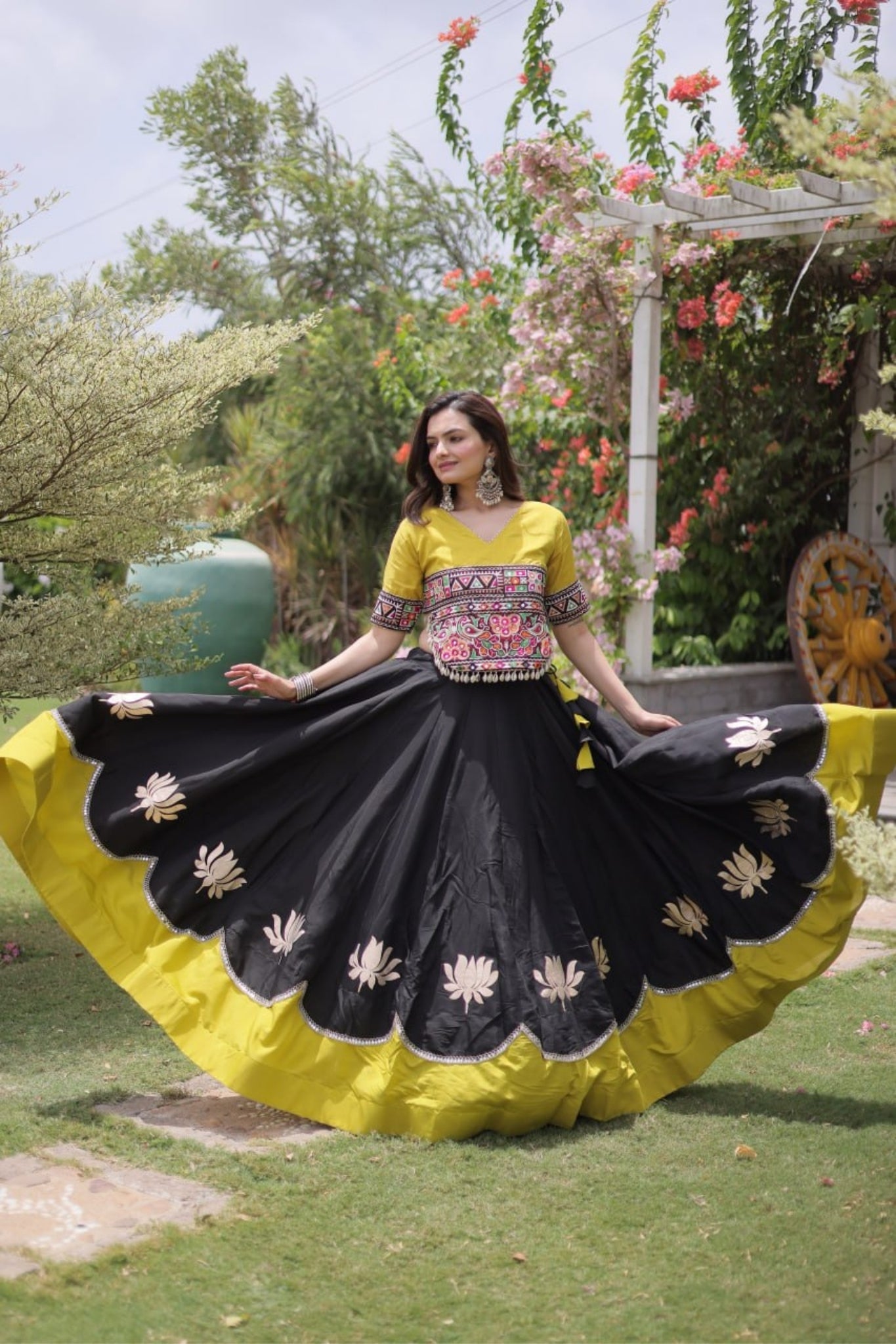 Raasrang Traditional Kutchi Work Lehenga Choli For Navratri