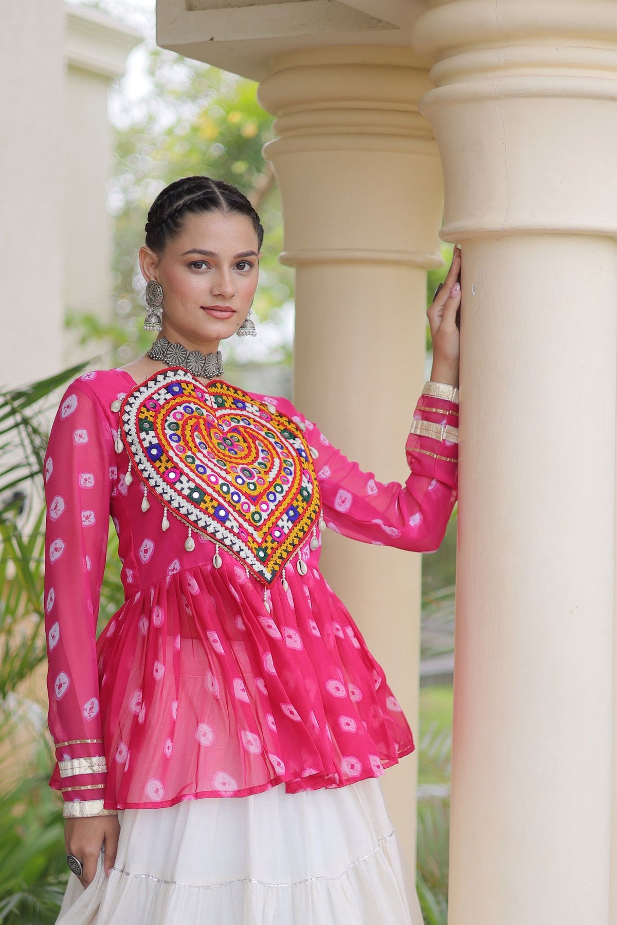Rasrang Designer Bandhani Printed Navratri Lehenga Choli For Women
