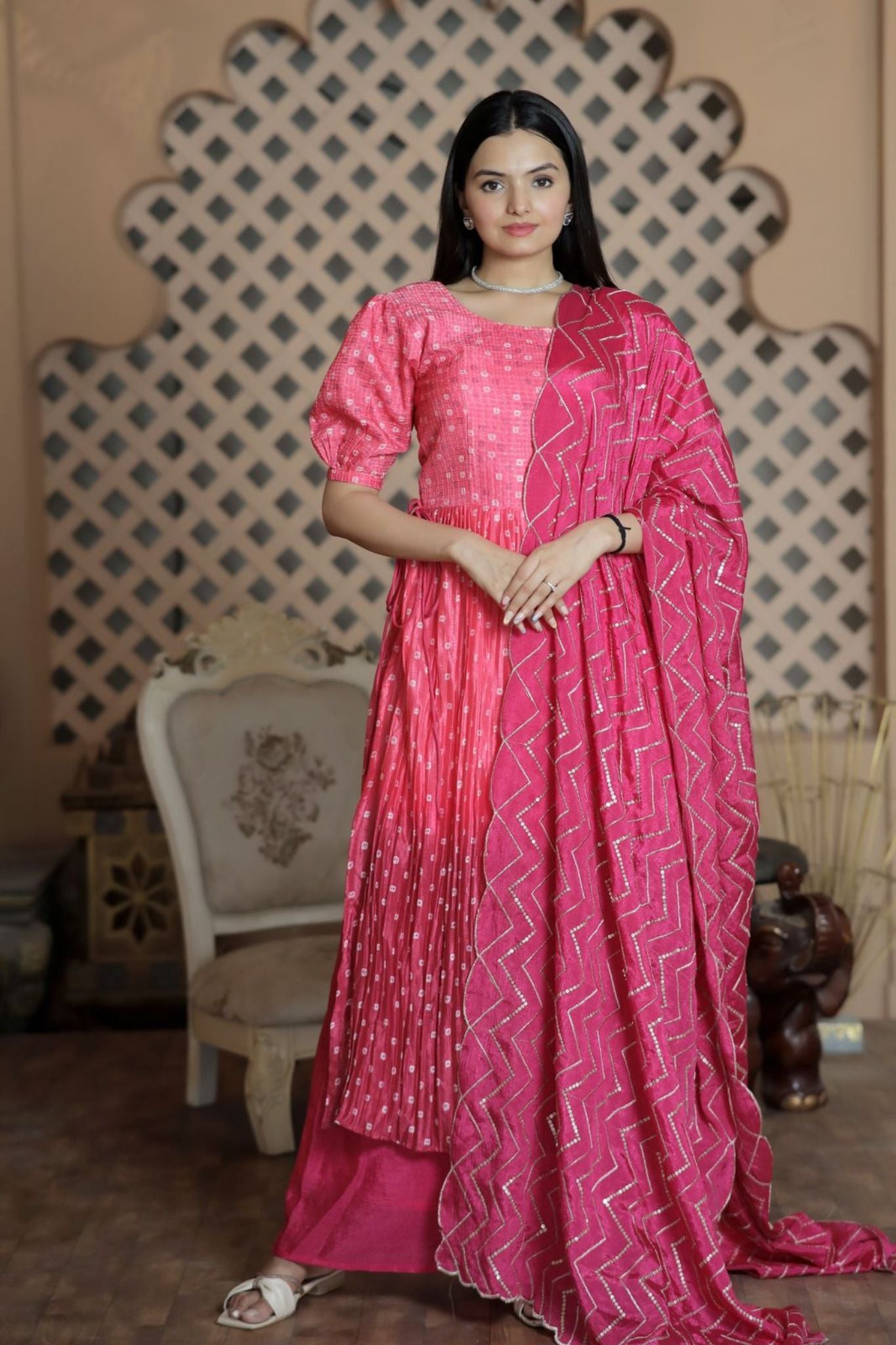 The Elegance Of Rich Digital Print Sharara Set