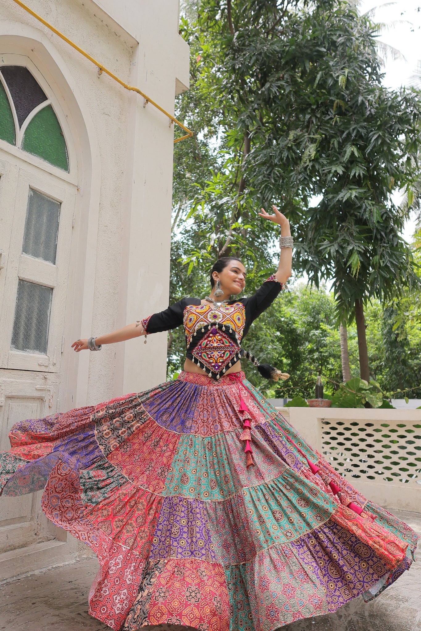 Beautiful Cotton Printed Elegant Navratri Lehenga Choli