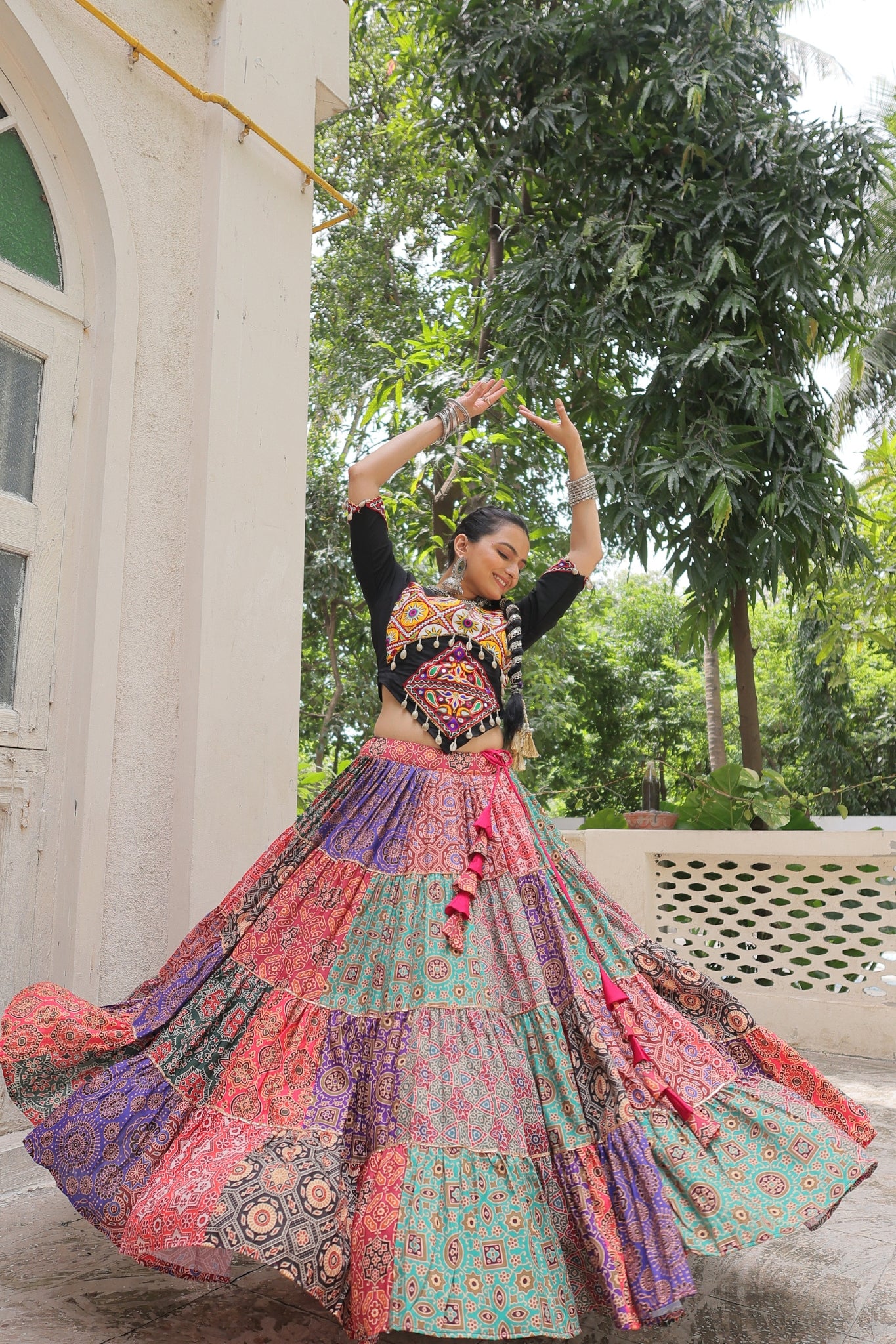 Beautiful Cotton Printed Elegant Navratri Lehenga Choli