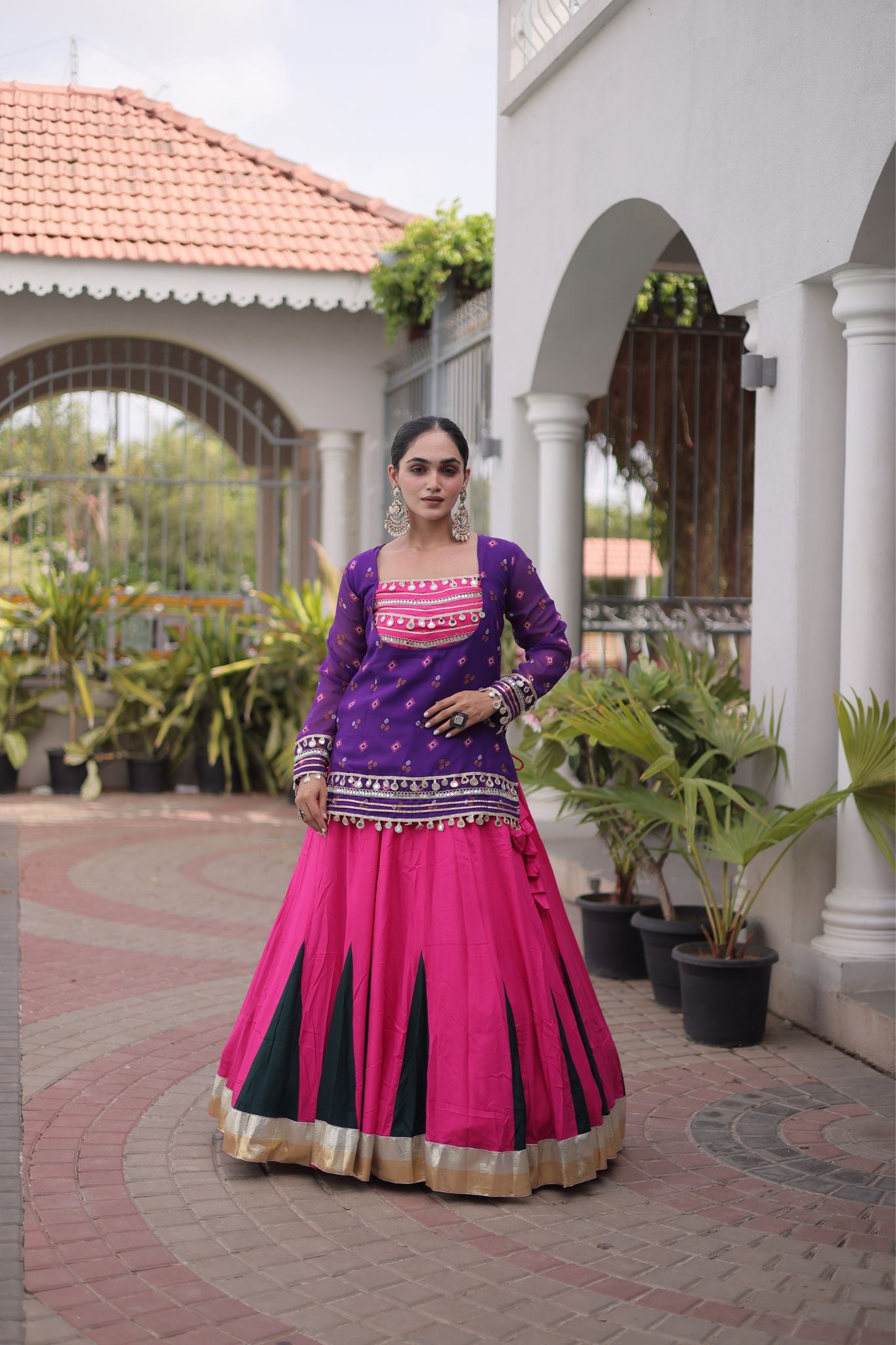Raasrang Special Navratri Designer Lehenga Choli With Bandhani Printed Jacket For Women