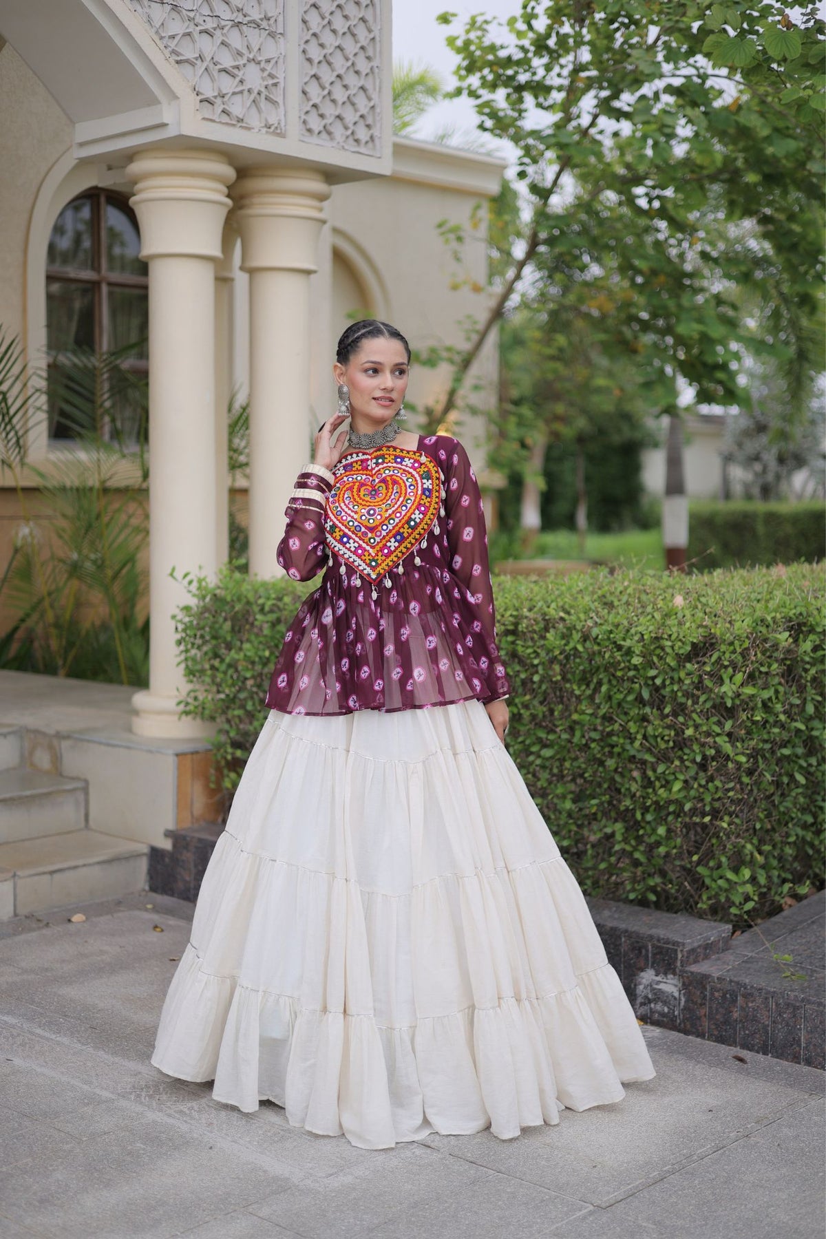 Rasrang Designer Bandhani Printed Navratri Lehenga Choli For Women