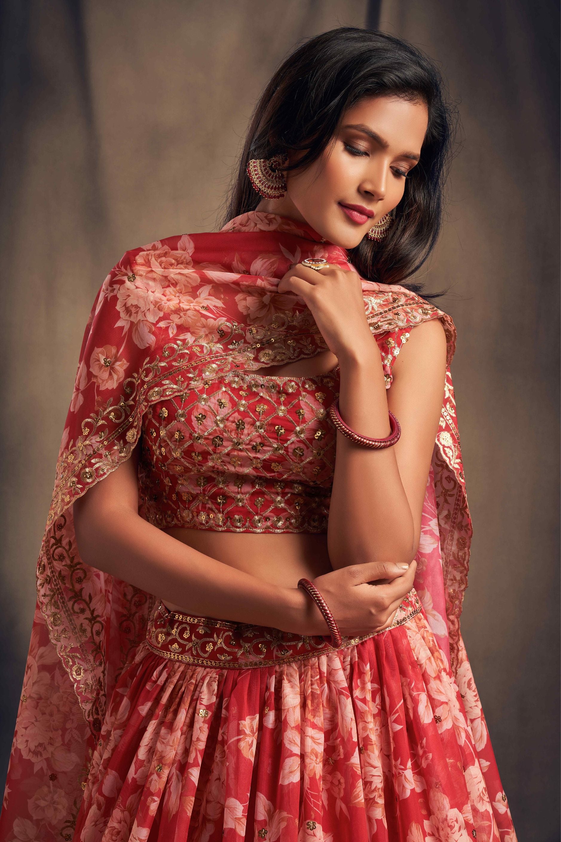 Gorgeous Sequence With Embroidery Floral Work Lehenga Choli