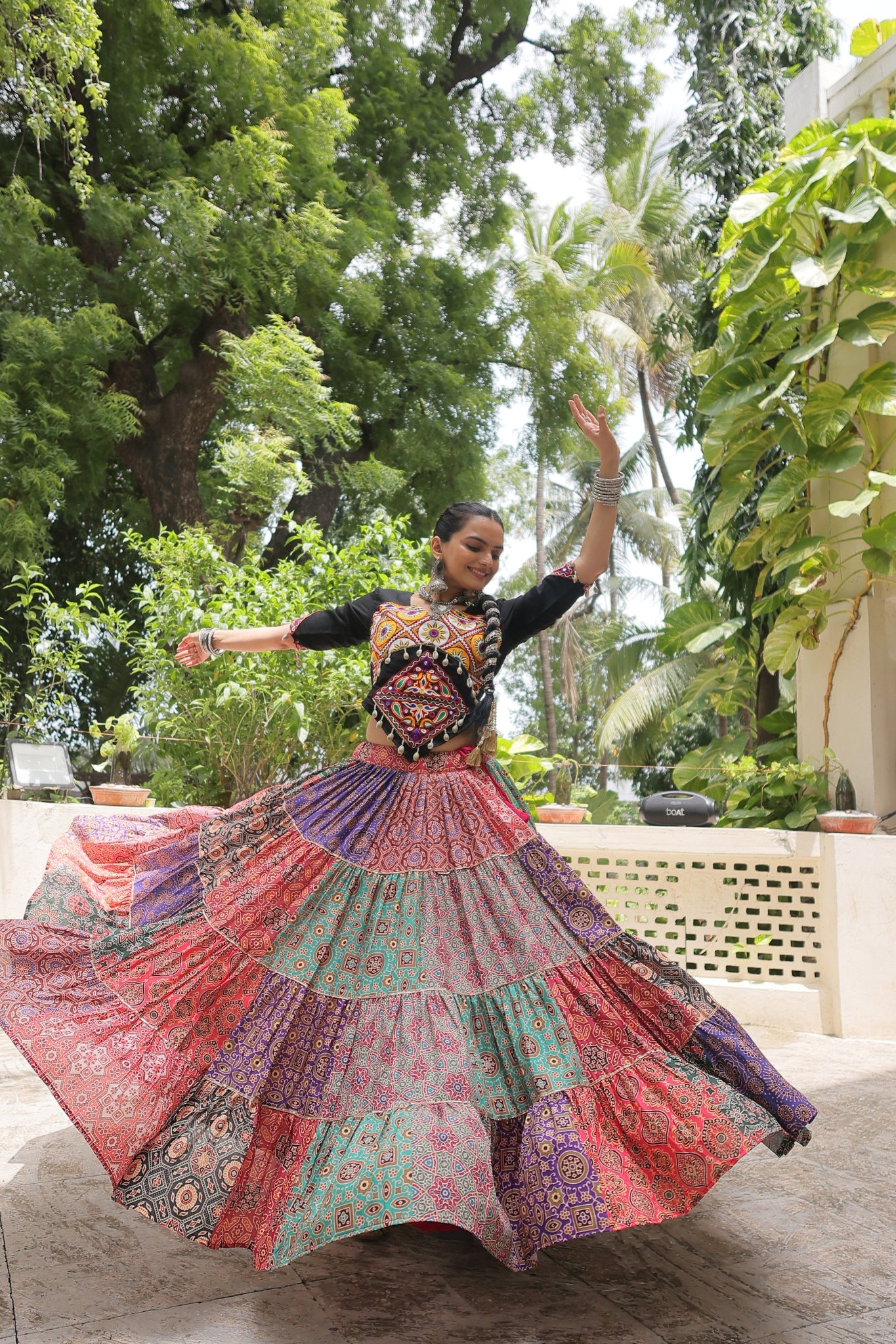 Beautiful Cotton Printed Elegant Navratri Lehenga Choli