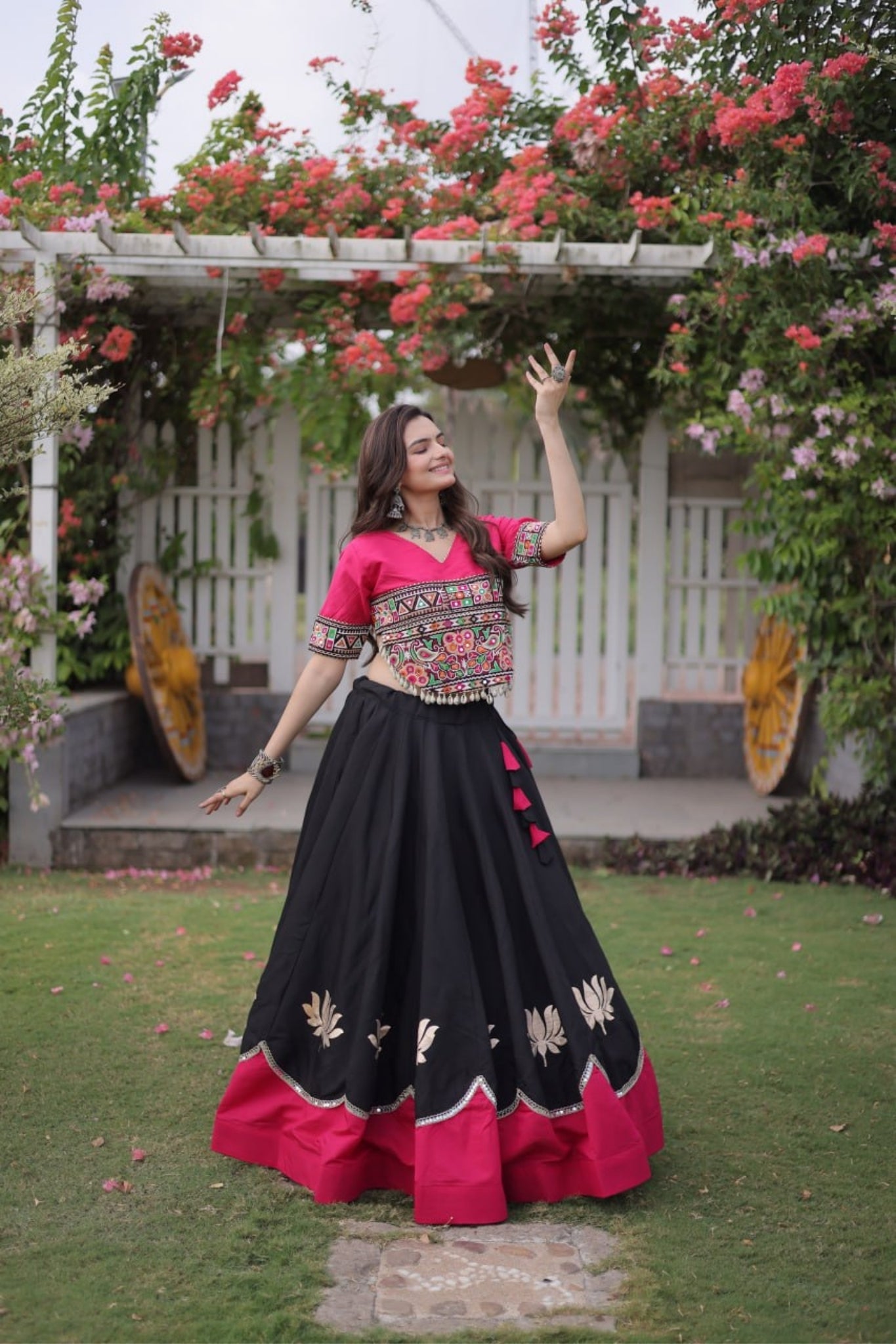 Raasrang Traditional Kutchi Work Lehenga Choli For Navratri