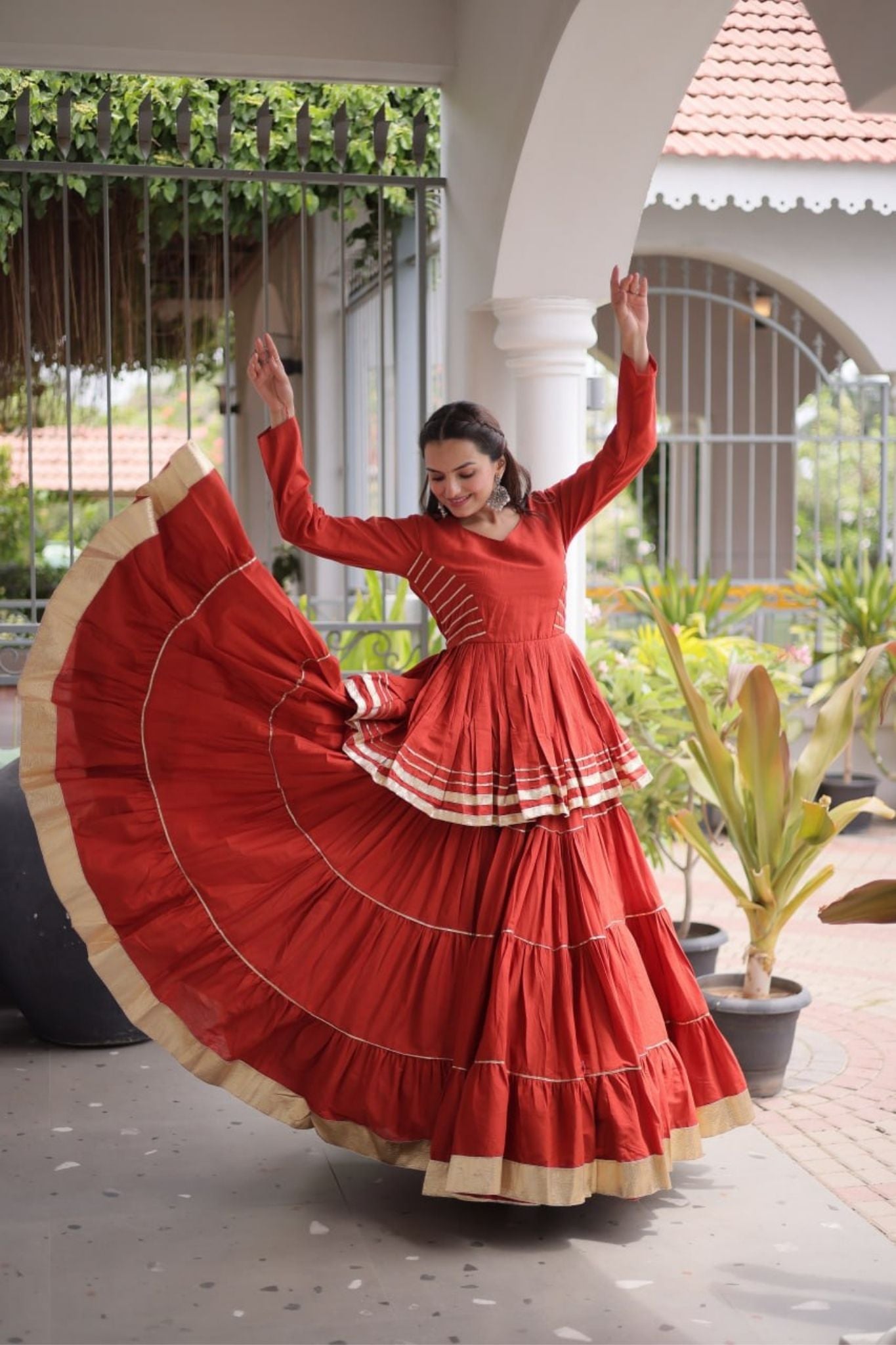 Raasrang Traditional Navratri Special Beautiful Cotton Lehenga Choli