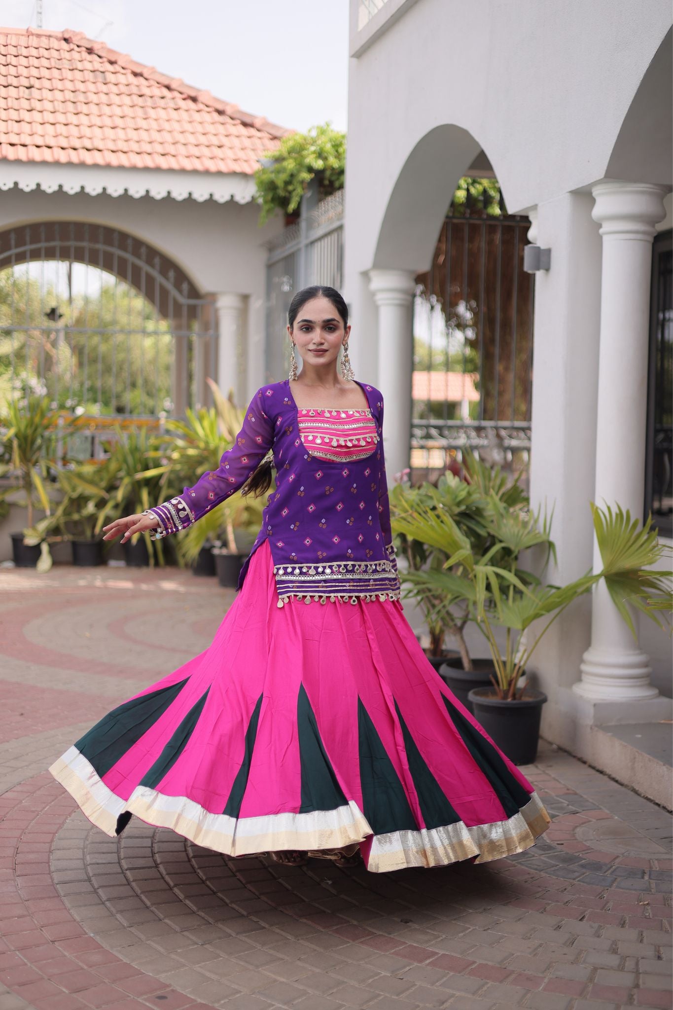 Raasrang Special Navratri Designer Lehenga Choli With Bandhani Printed Jacket For Women