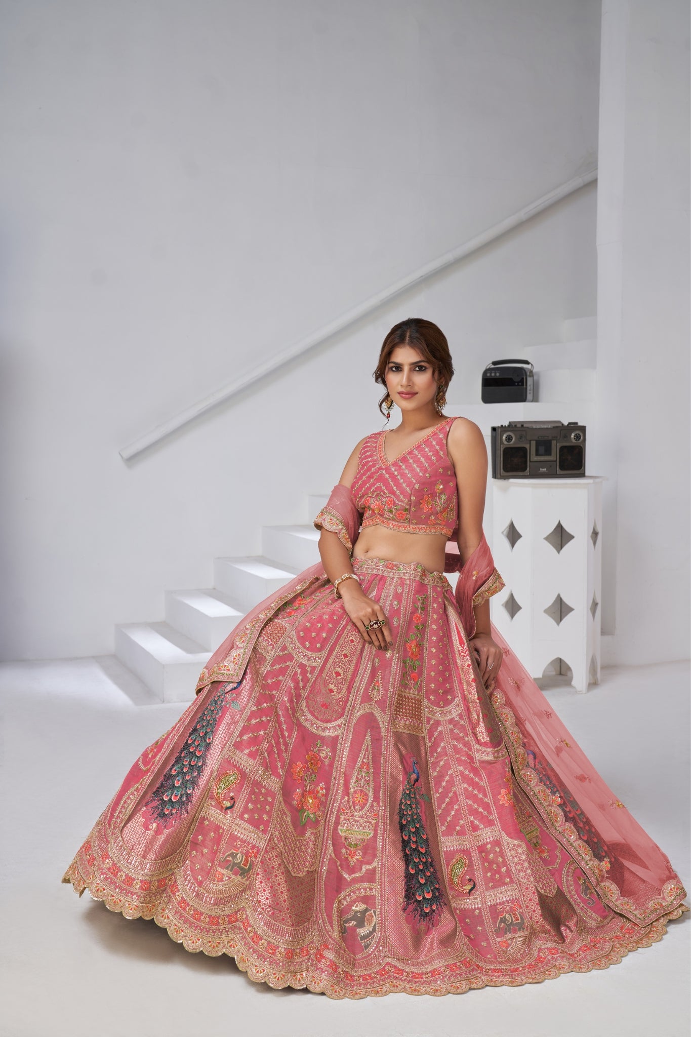 Royal Radiance Raw Silk Bridal Lehenga Choli
