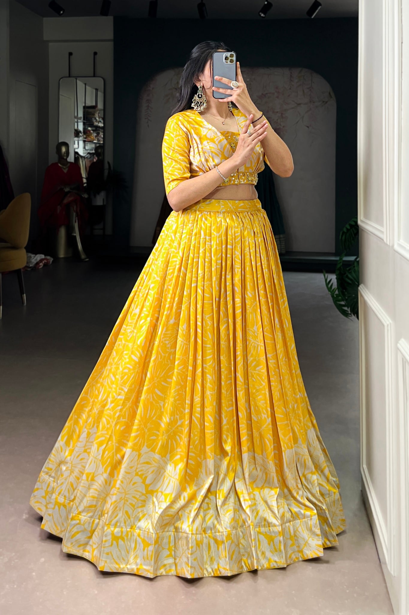 Premium Tasar Silk Co Ord Lehenga Set For Women