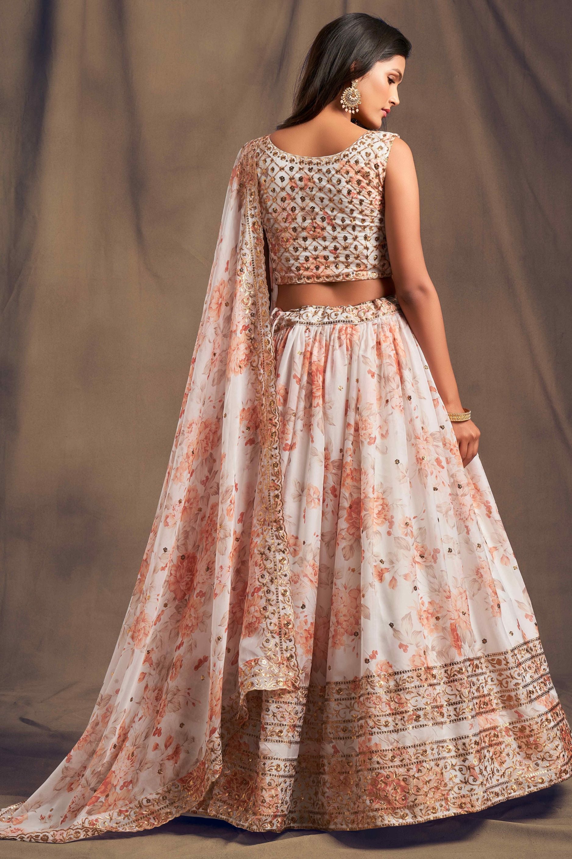 Gorgeous Sequence With Embroidery Floral Work Lehenga Choli