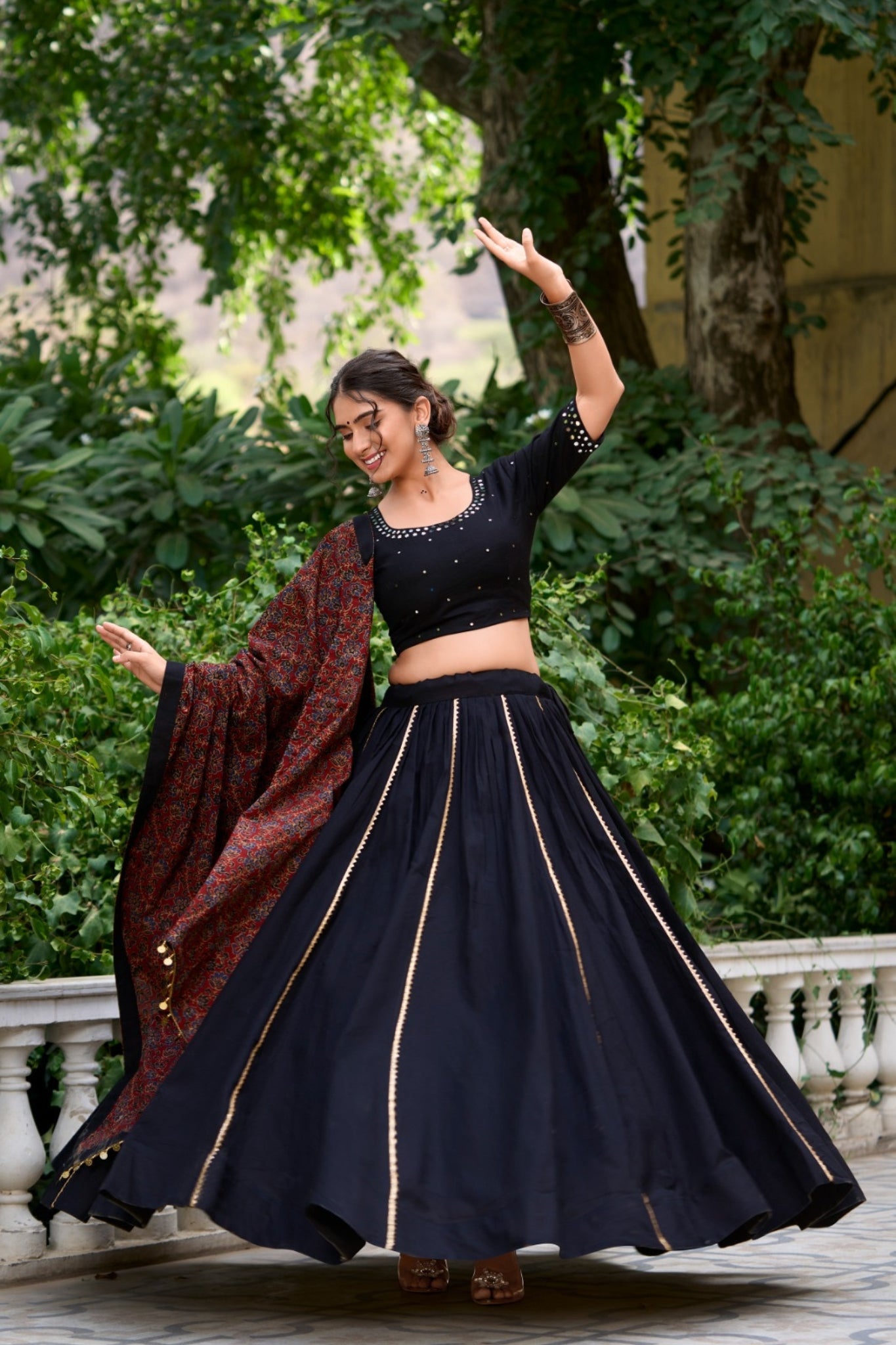 Tradition Navratri Look Pure Cotton Lehenga Choli