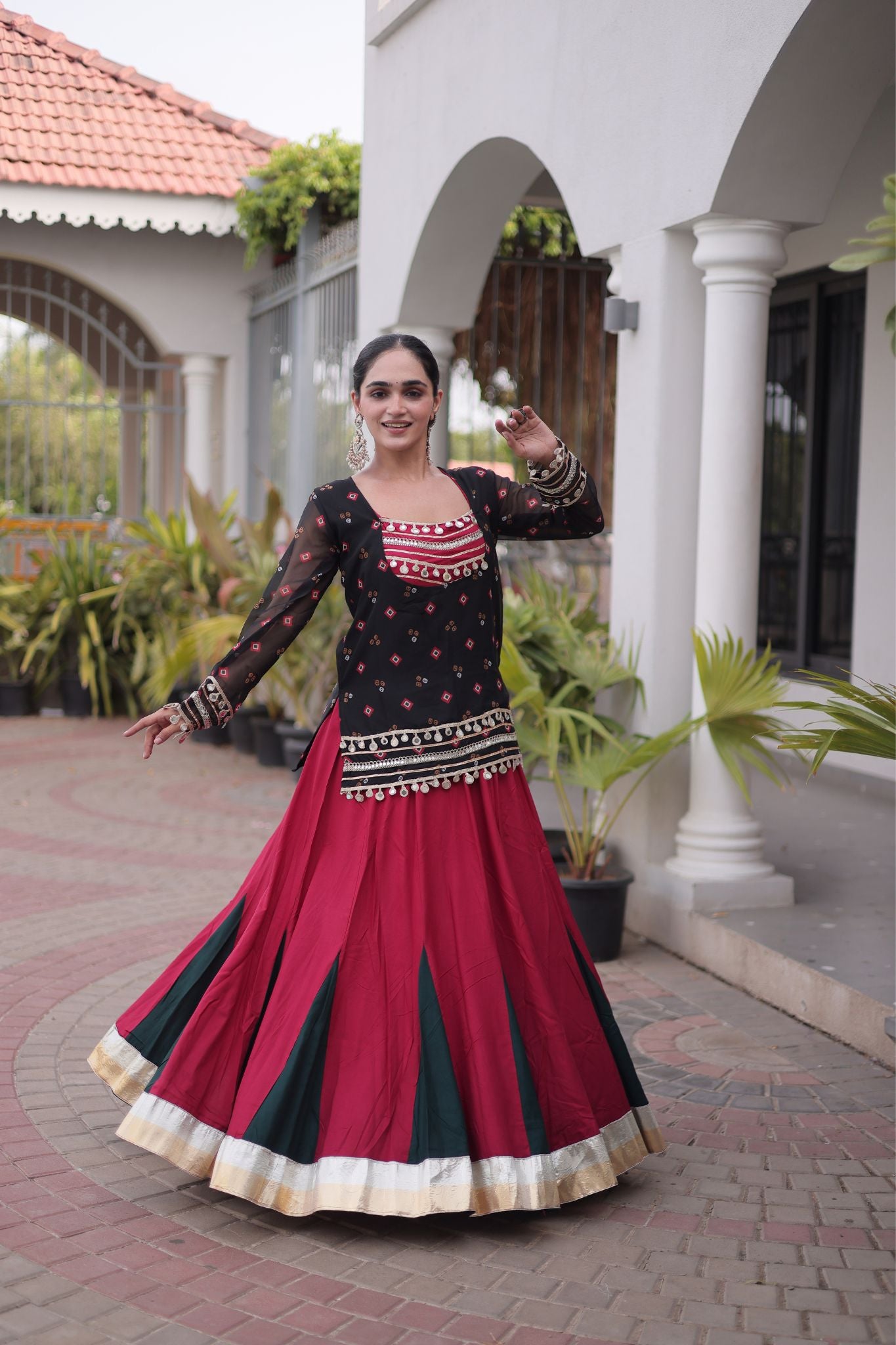 Raasrang Special Navratri Designer Lehenga Choli With Bandhani Printed Jacket For Women