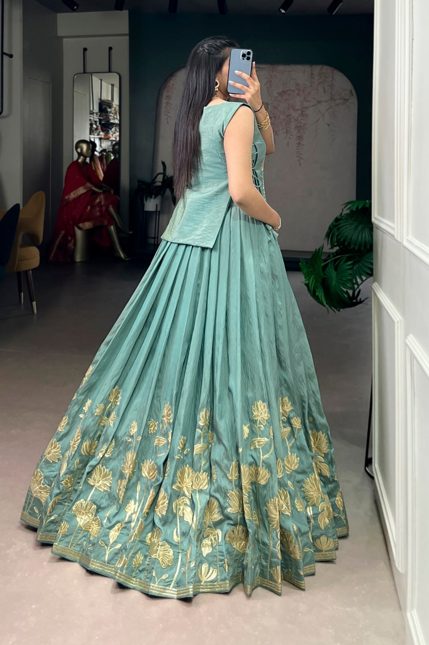 Pure Shimmer Embroidered Lehenga Co-Ord Set