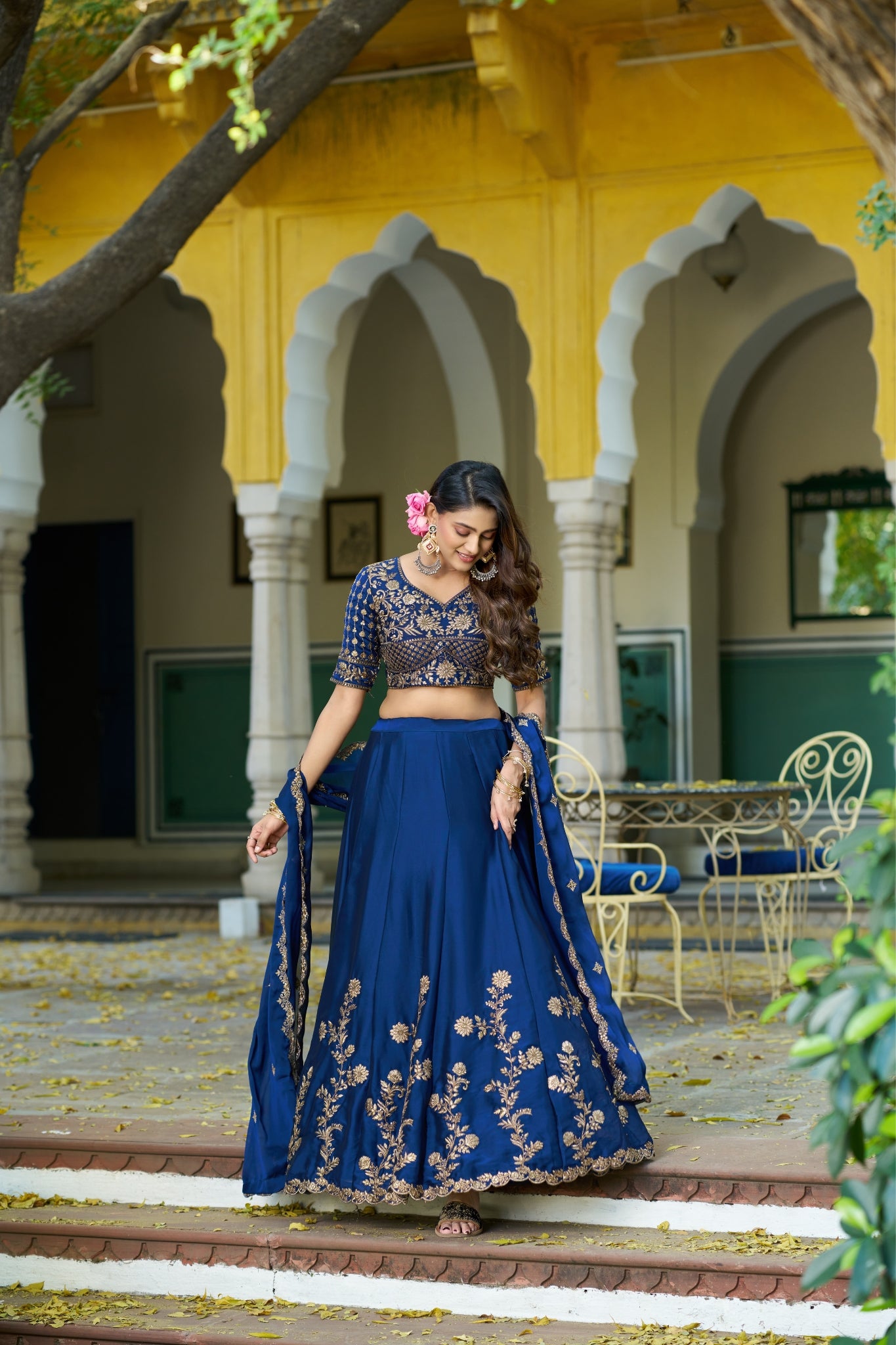 Orange Color Rangoli Silk Sequins And Thread Embroidery Work Lehenga Choli For Woman