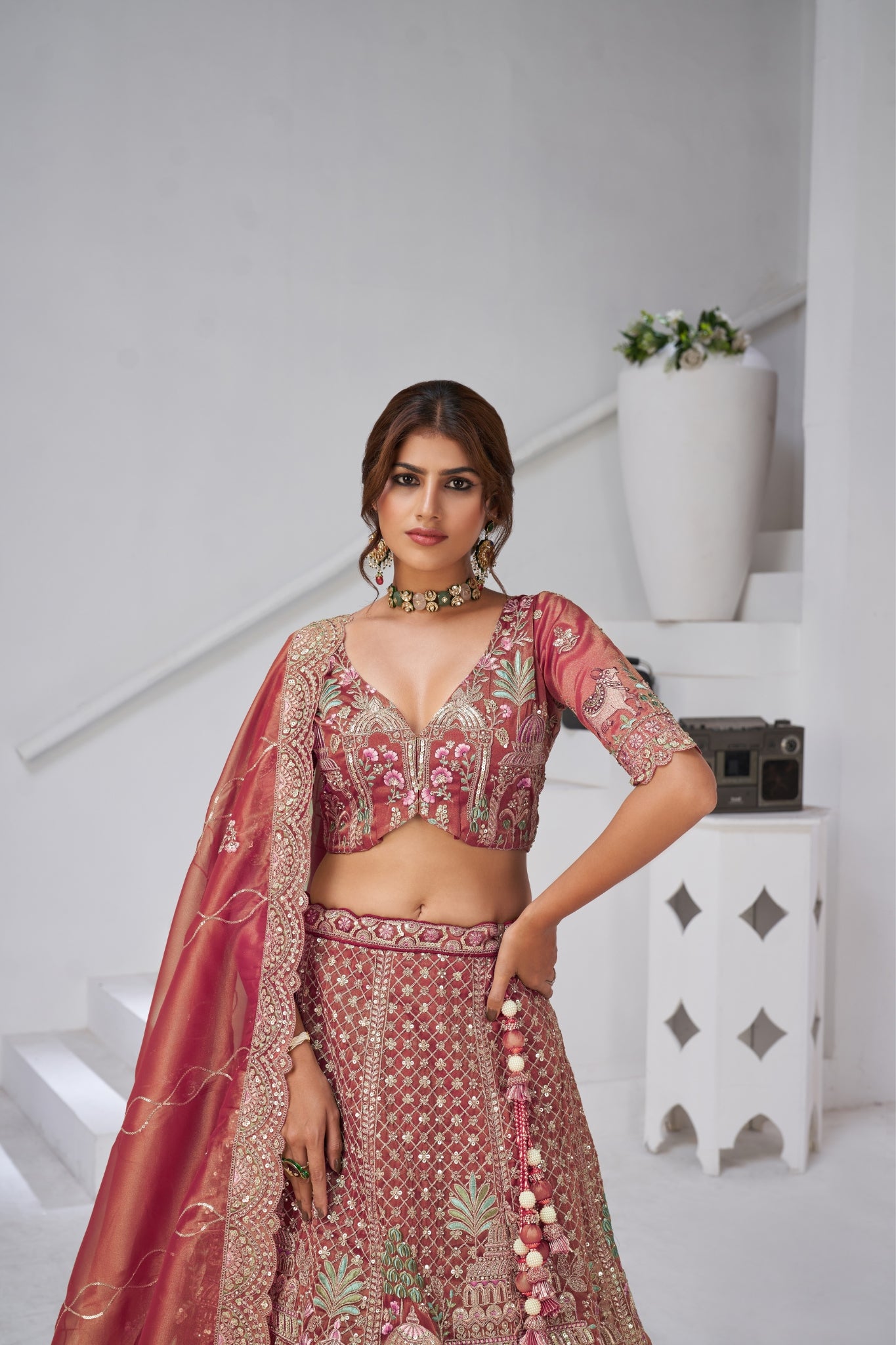 Divine Grandeur Royal Raw Silk Bridal Lehenga