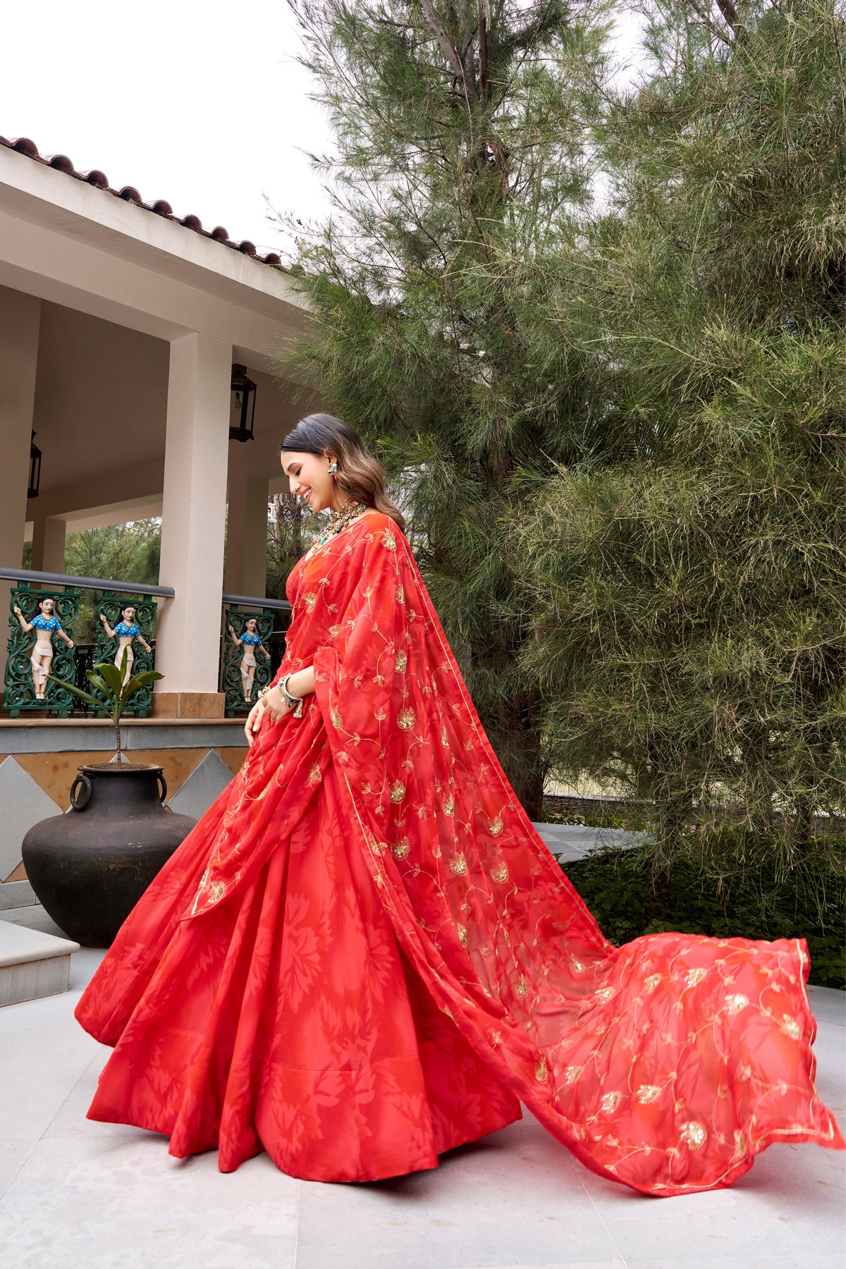 Designer Georgette Lehenga Choli For Navratri