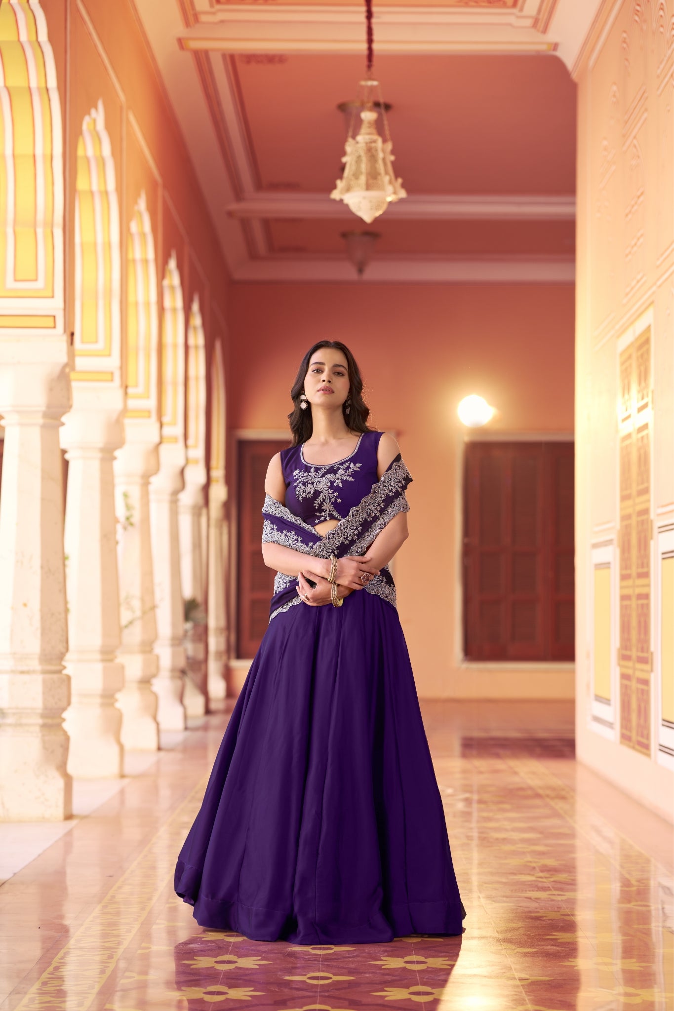 Designer Rangoli Silk Lehenga Choli With Heavy Embroidery And Sequins Work For Wedding Wear