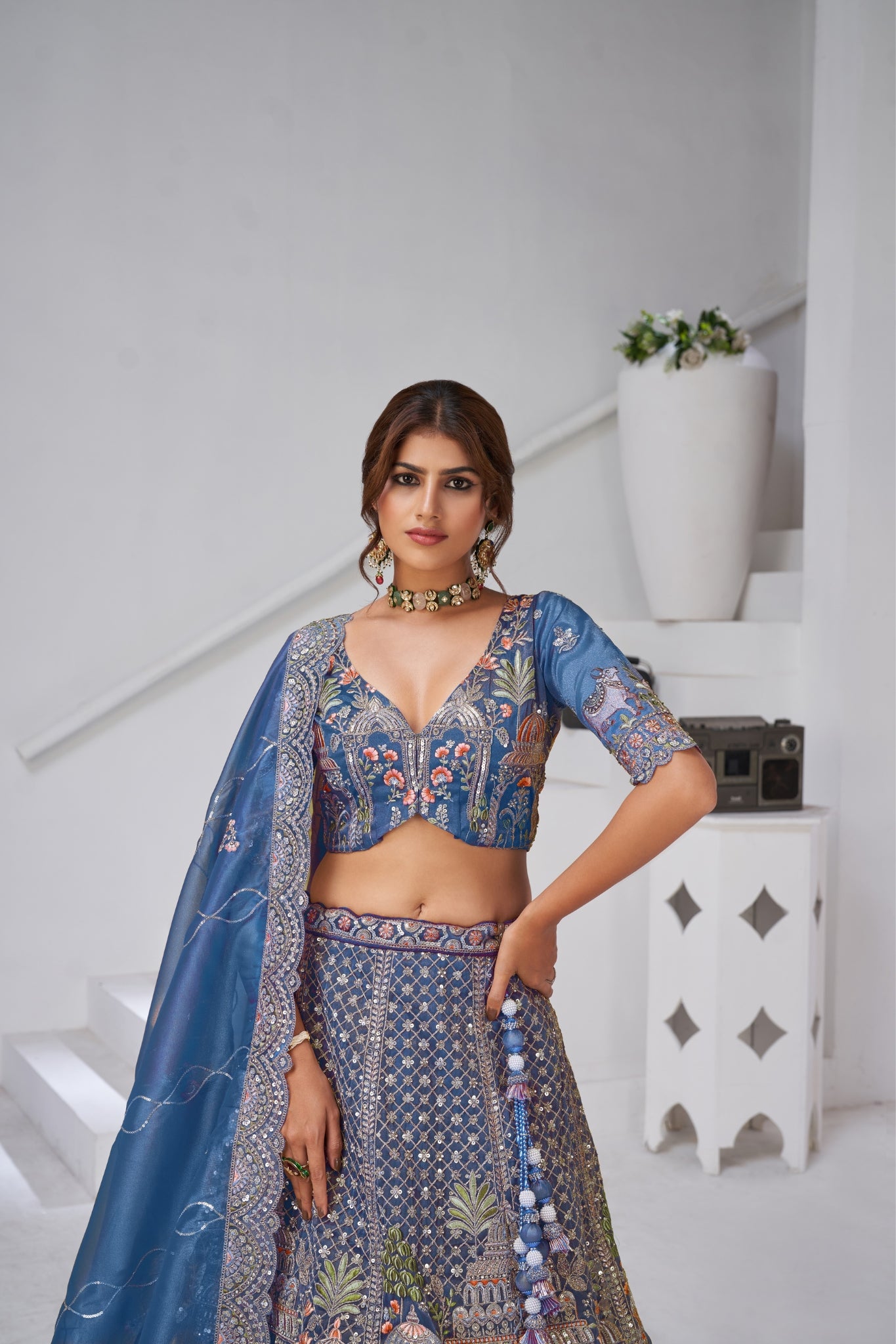 Divine Grandeur Royal Raw Silk Bridal Lehenga