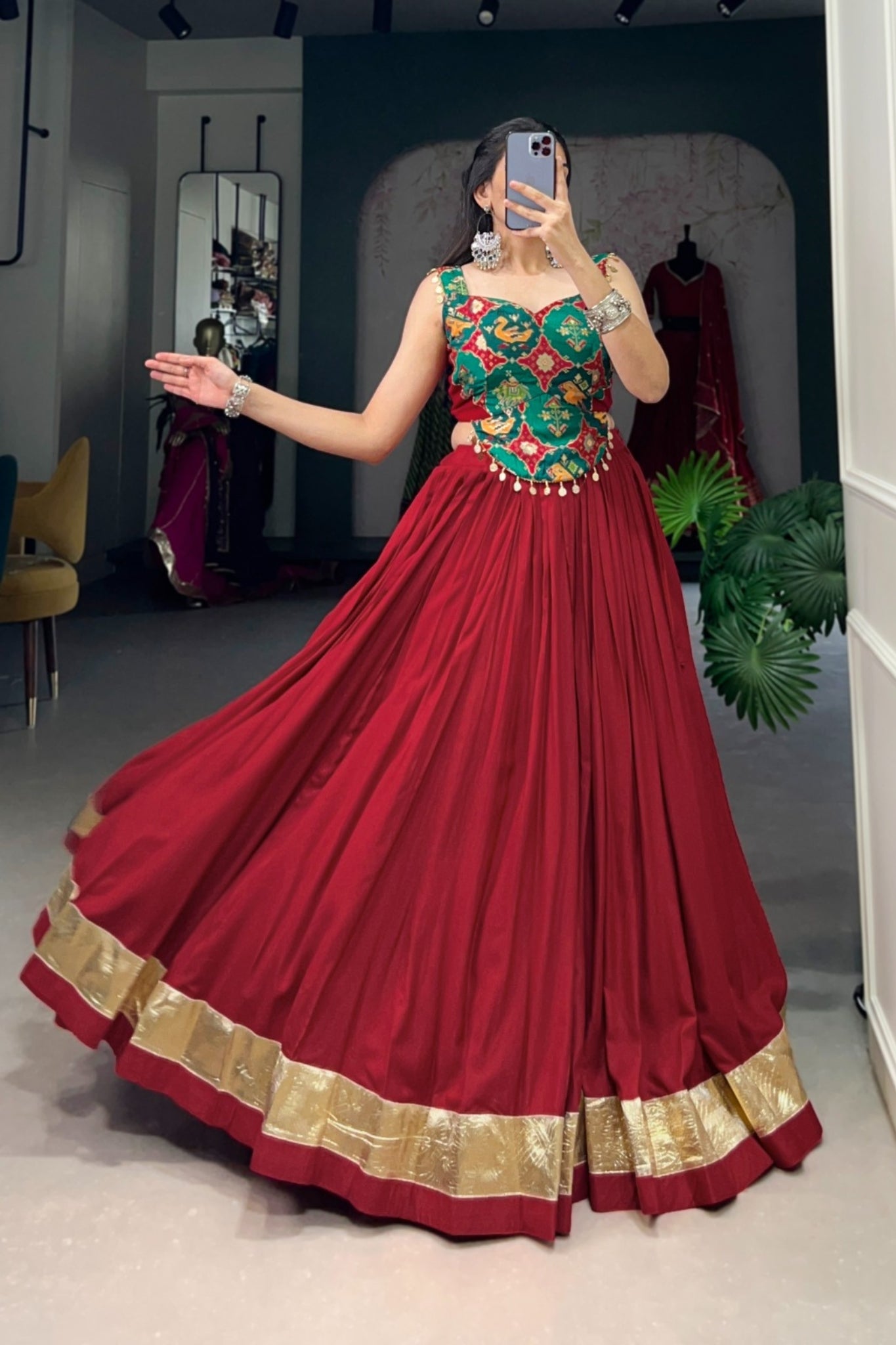 Pure Rayon Embossed Design New Navratri Collection