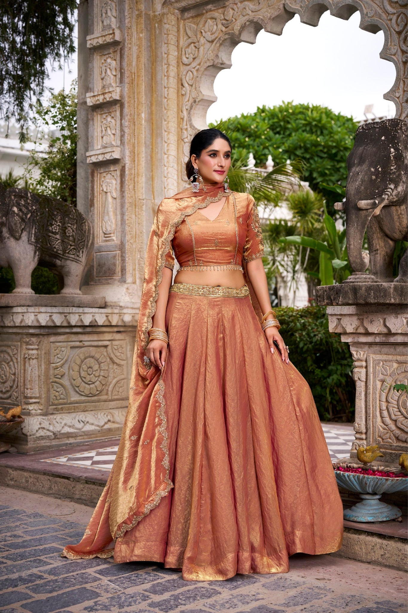 Stunning Wedding Designer Sequins Tread Embroidered Work Festive Lehenga Choli