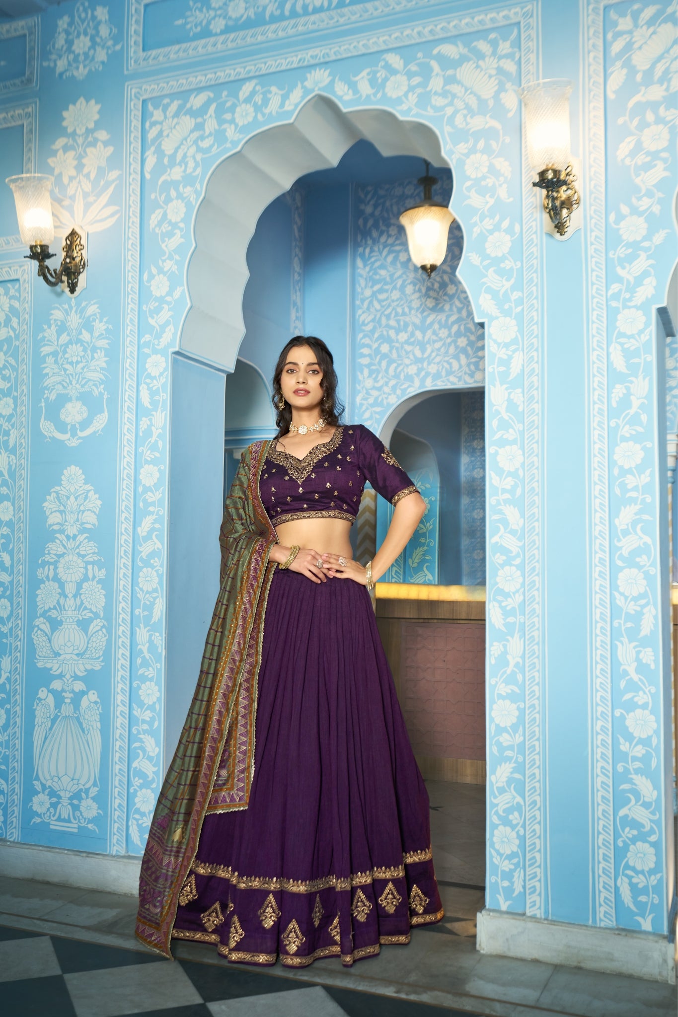 Premium Vichitra Silk Embroidered Wedding And Festive Designer Lehenga Choli For Women