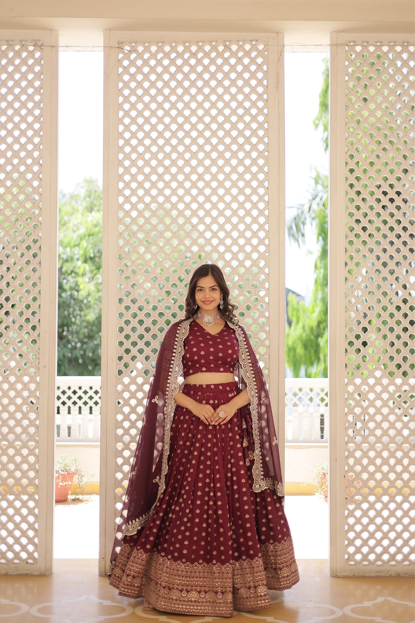 Viscose Jacquard Designer Wedding Lehenga Choli