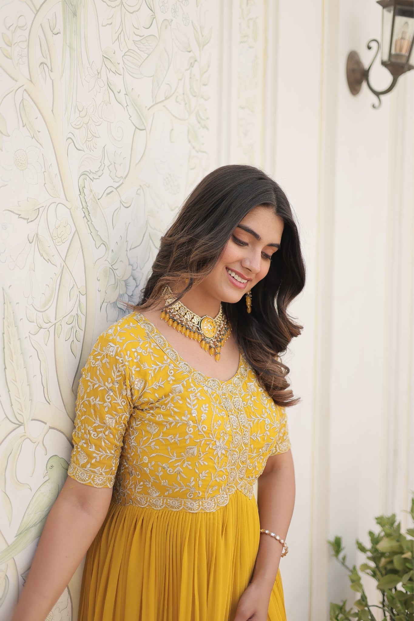 Designer Embroidery Zari Sequins Work Gown Set