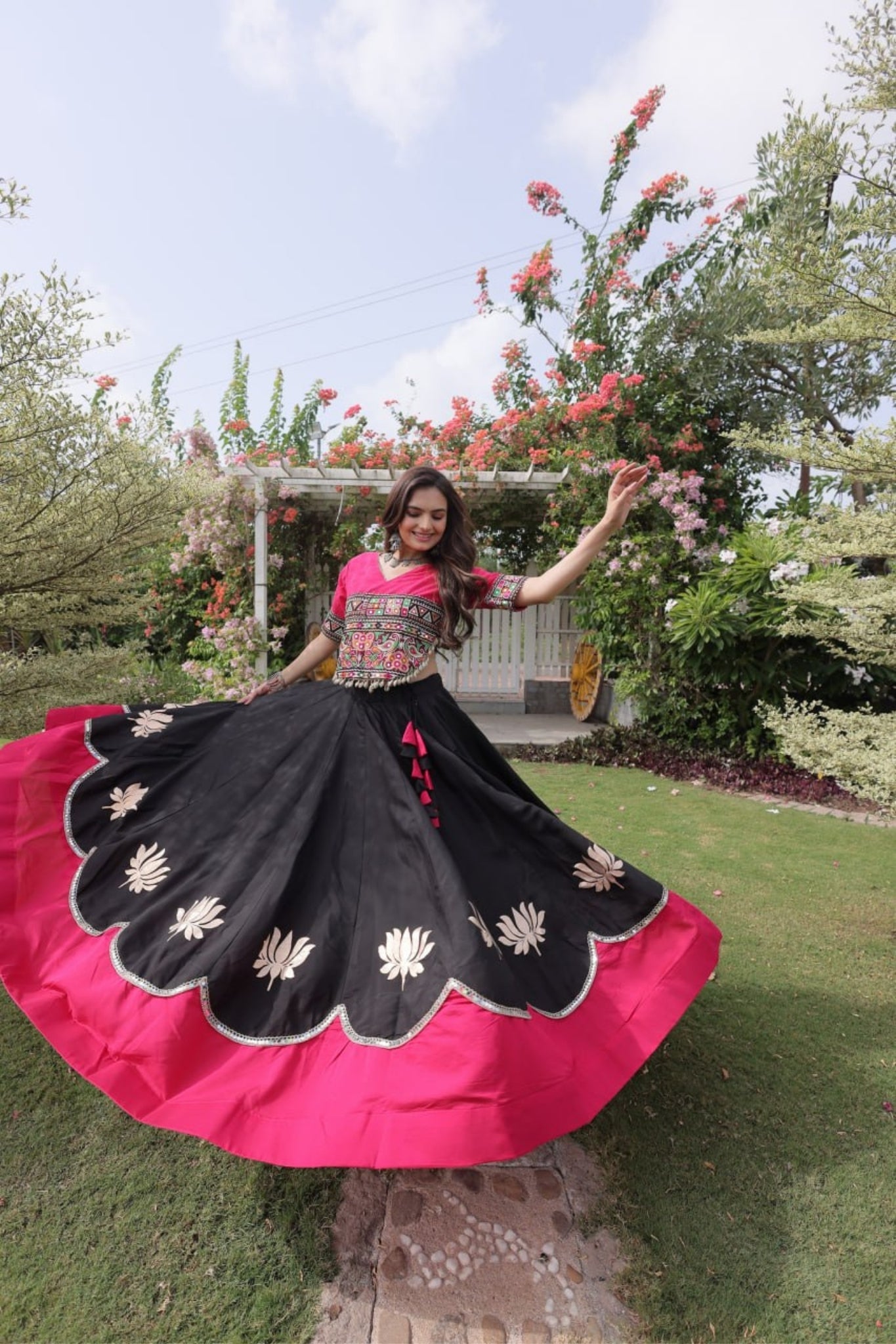 Raasrang Traditional Kutchi Work Lehenga Choli For Navratri