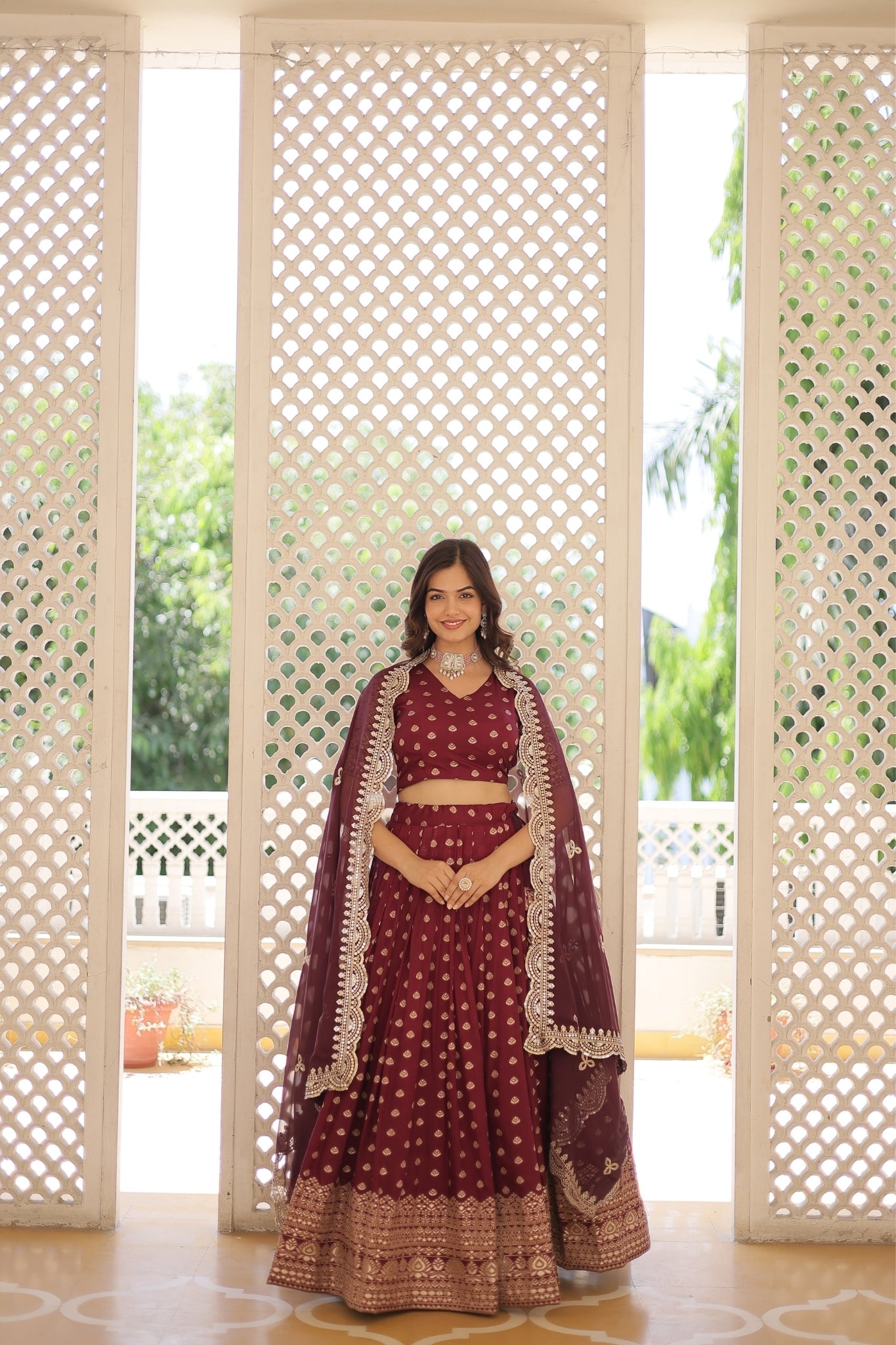 Viscose Jacquard Designer Wedding Lehenga Choli