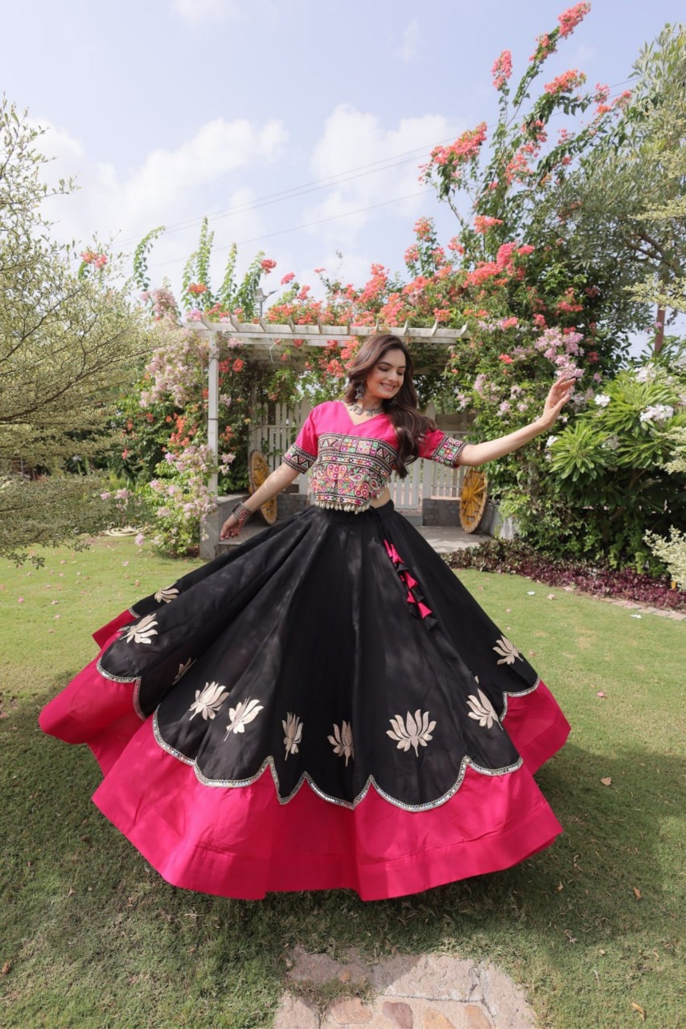 Raasrang Traditional Kutchi Work Lehenga Choli For Navratri