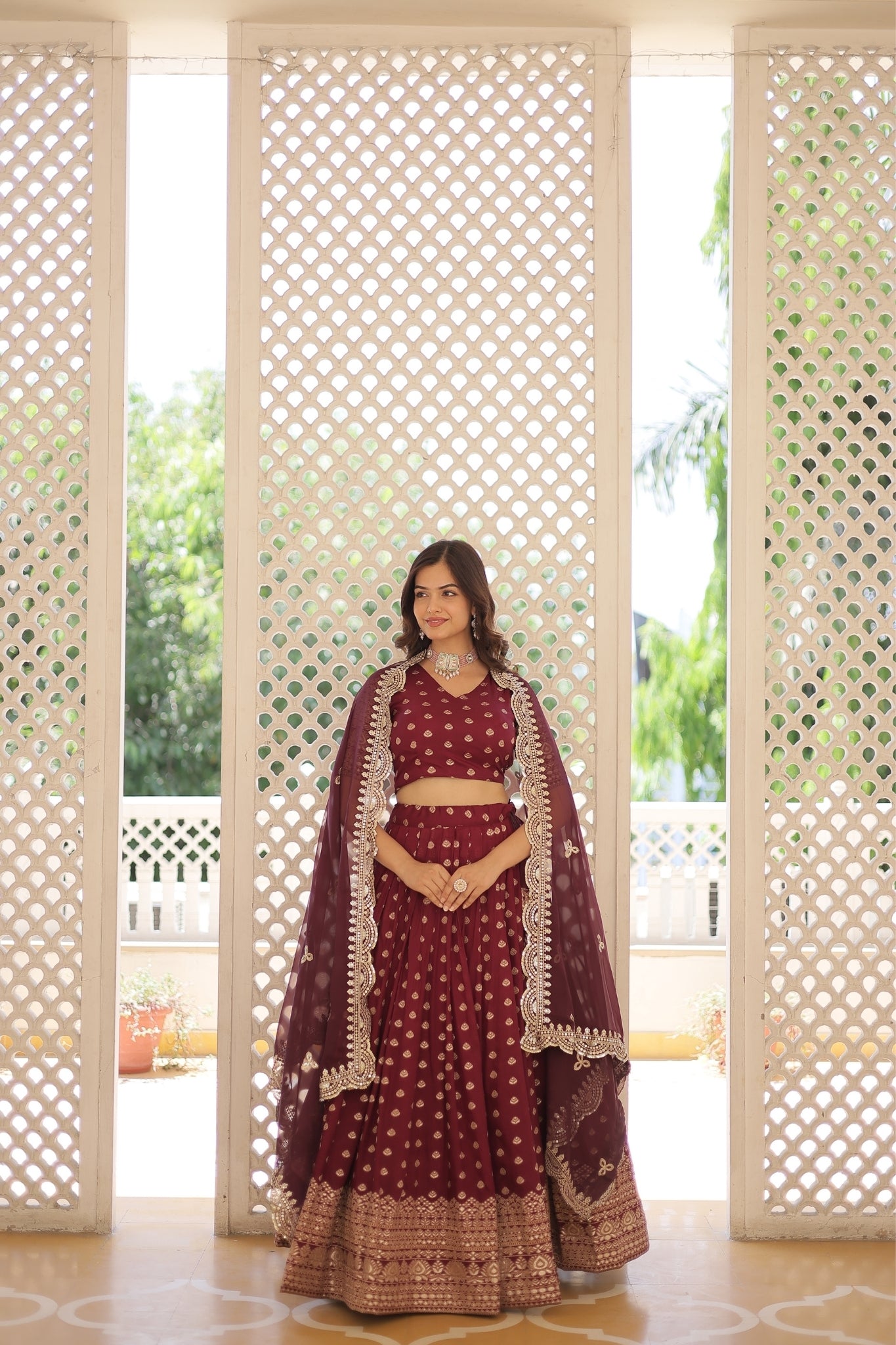 Viscose Jacquard Designer Wedding Lehenga Choli