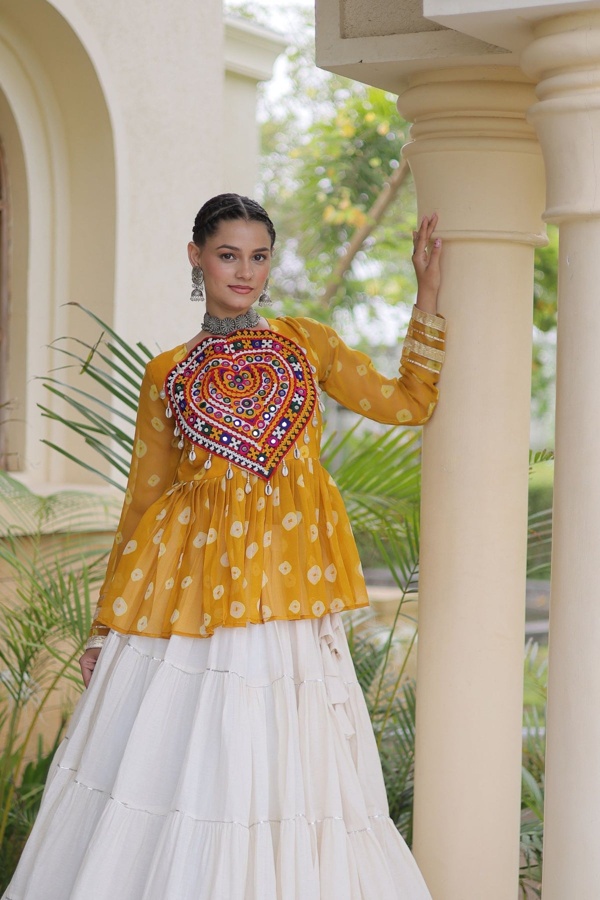 Rasrang Designer Bandhani Printed Navratri Lehenga Choli For Women
