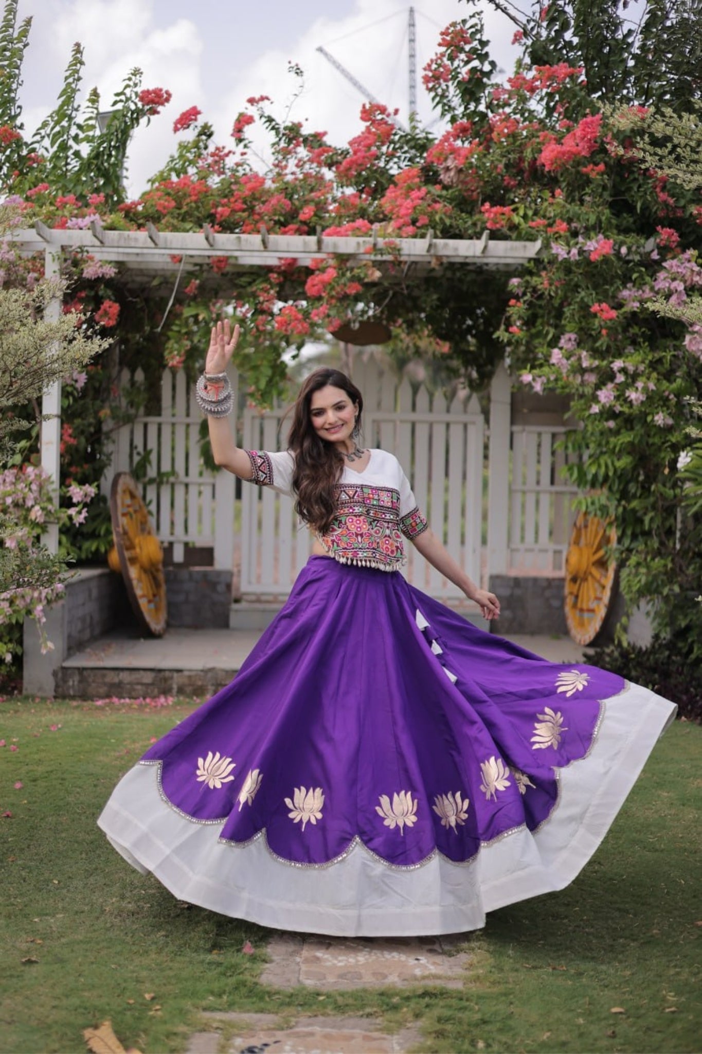 Raasrang Traditional Kutchi Work Lehenga Choli For Navratri