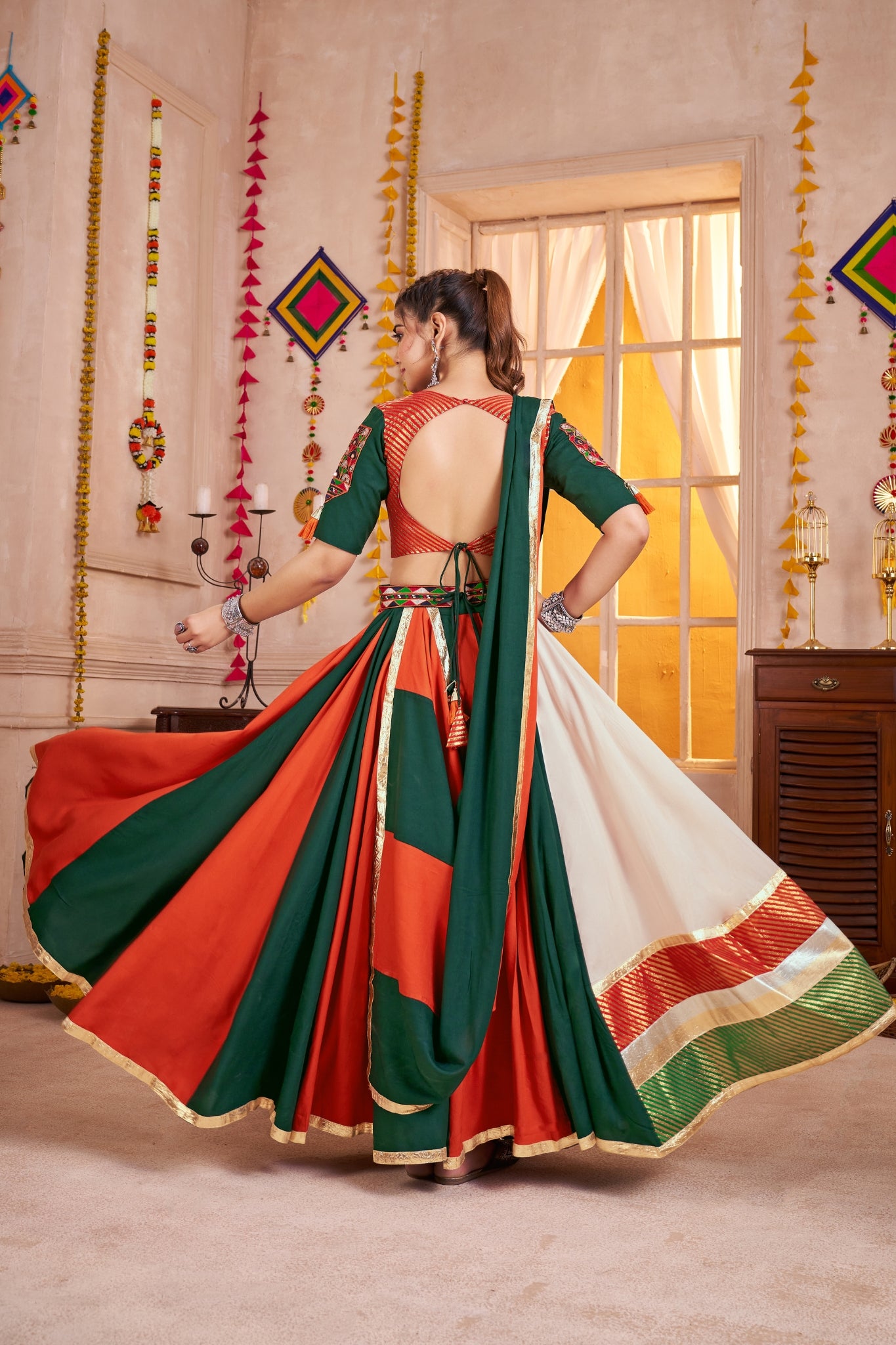 Beautiful Multi Color Classic Navratri Lehenga Choli Set