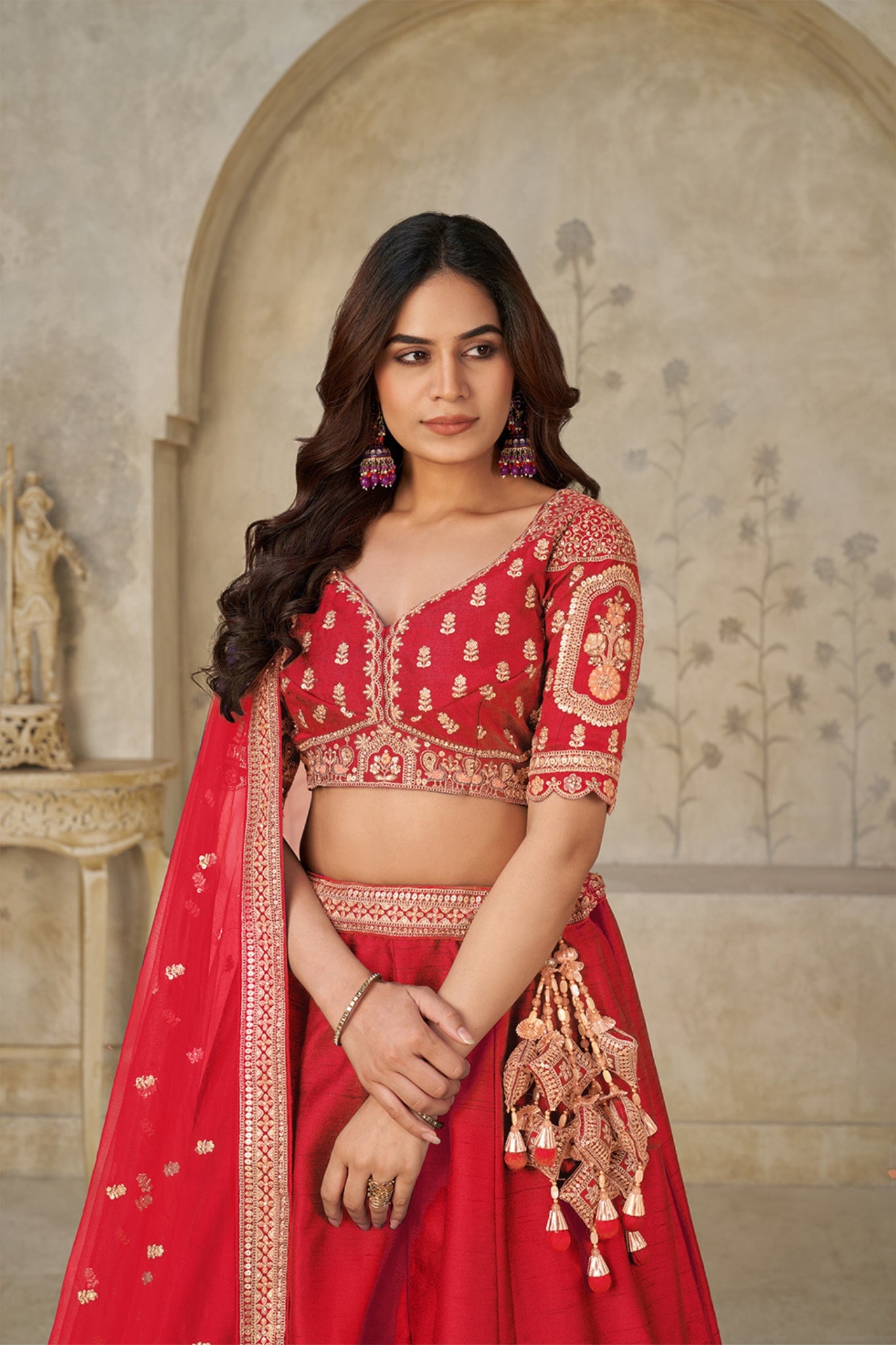Ivory Grandeur Luxury Zari Embroidered Bridal Lehenga
