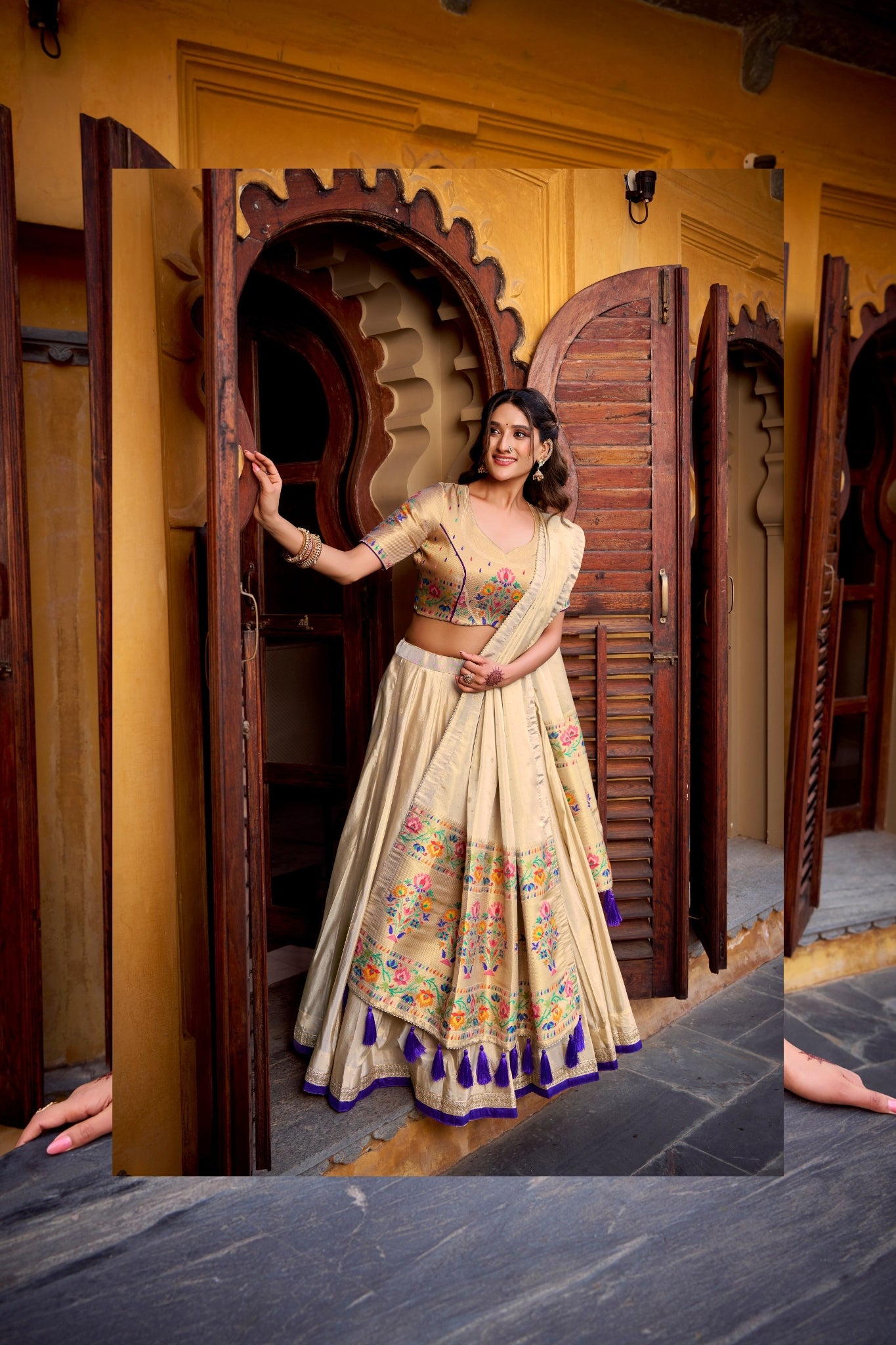 Designer Paithani Zari Weaving Shimmer Lehenga Choli With Dupatta