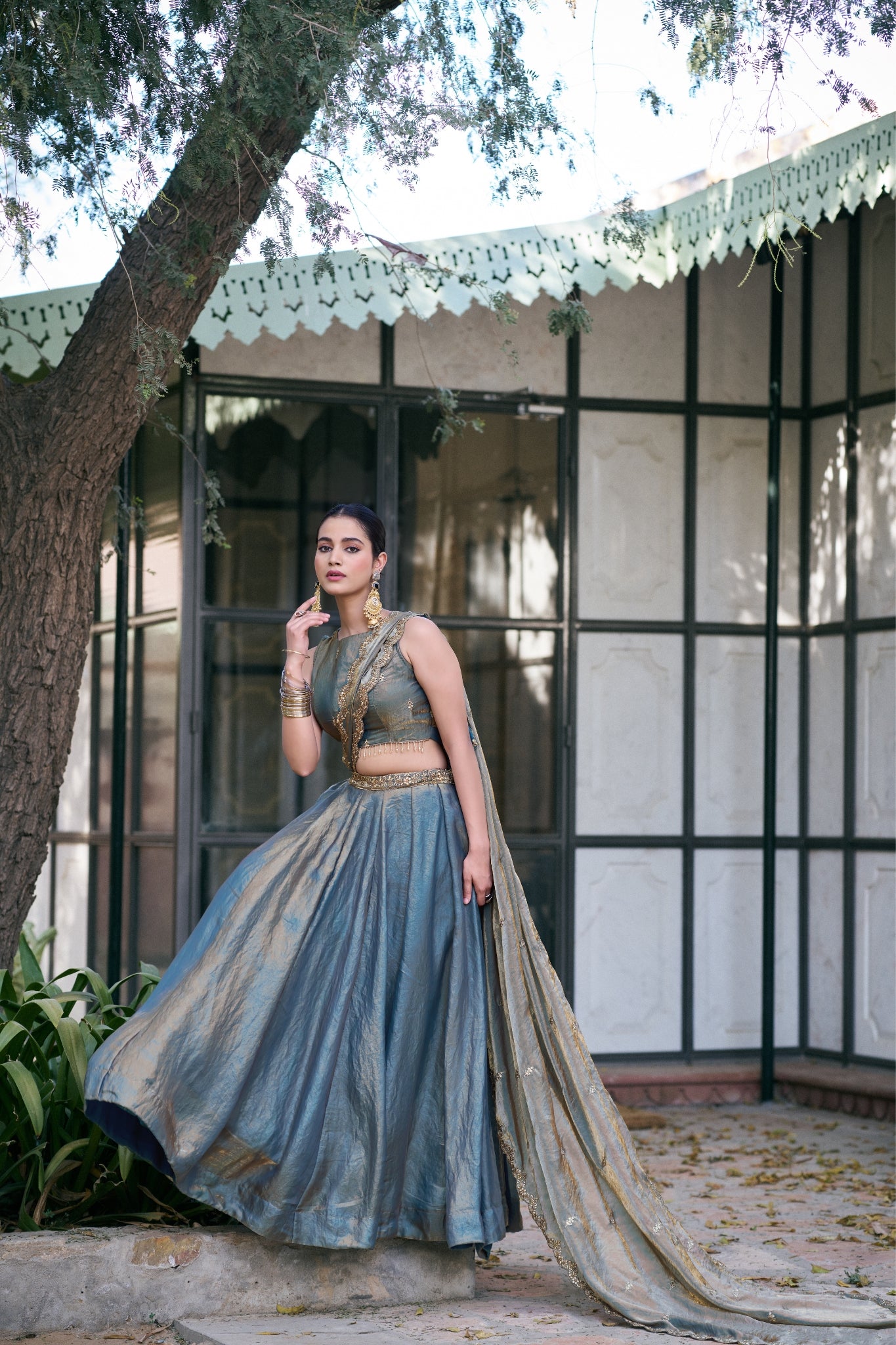 Stunning Wedding Designer Sequins Tread Embroidered Work Festive Lehenga Choli