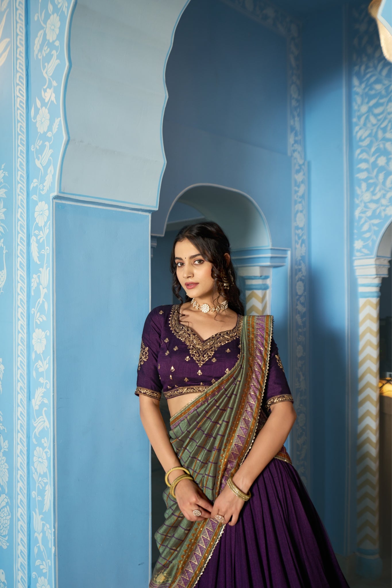 Premium Vichitra Silk Embroidered Wedding And Festive Designer Lehenga Choli For Women