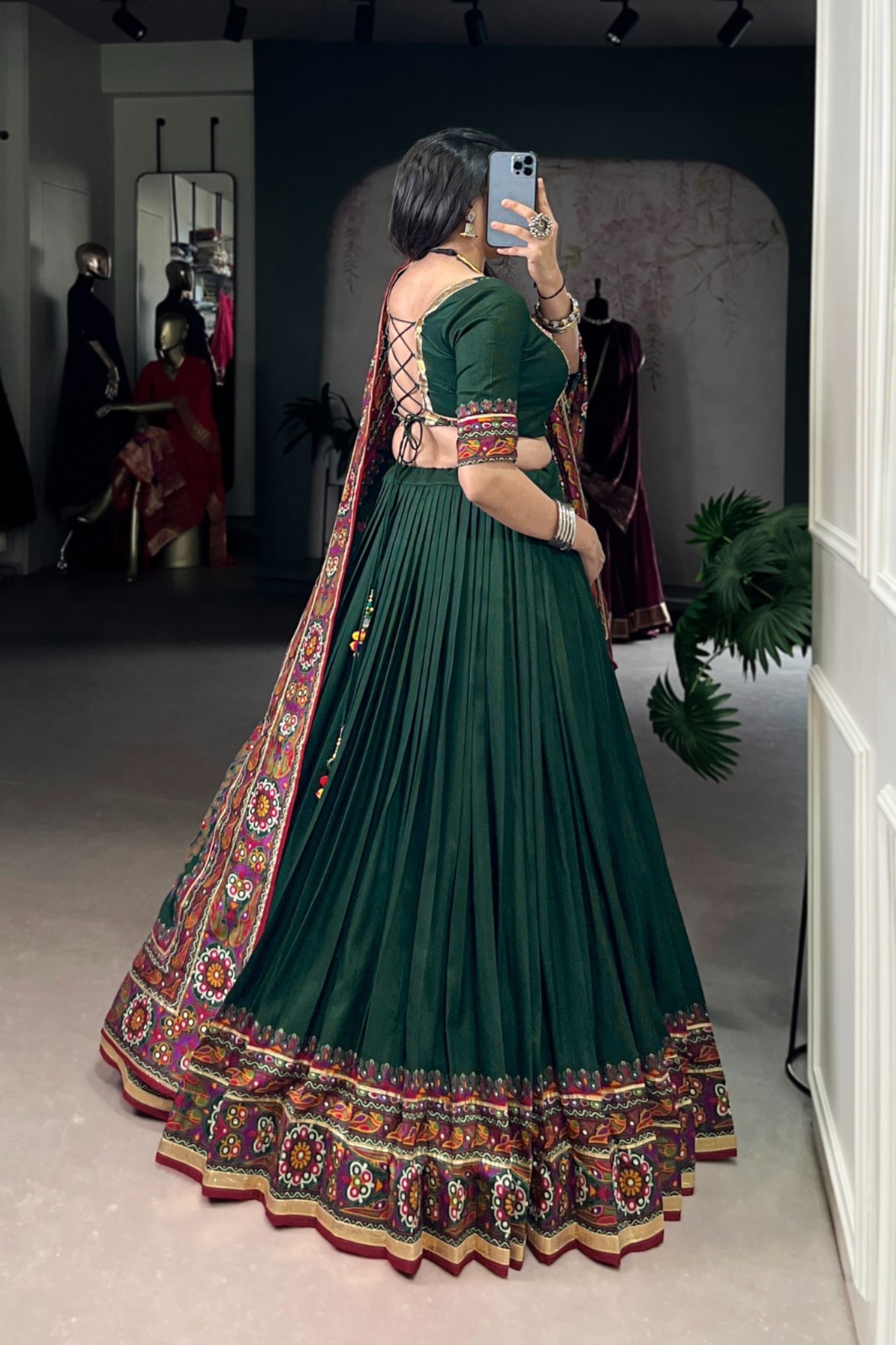 Gamthi Print Embossed Designer Beautiful Lehenga Choli